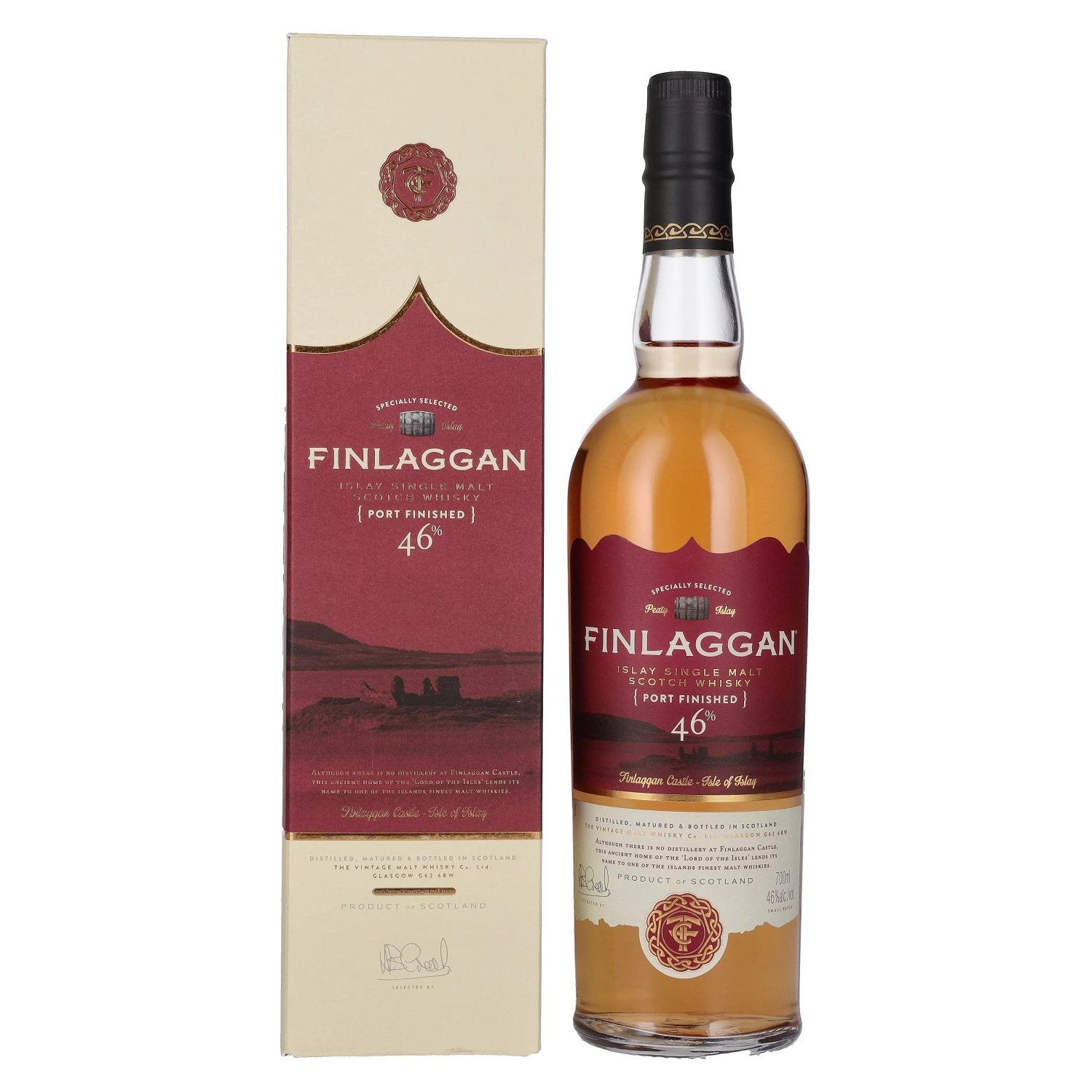 Finlaggan Port Wood Finished Single Malt Whisky 46% Vol. 0,7l in Giftbox