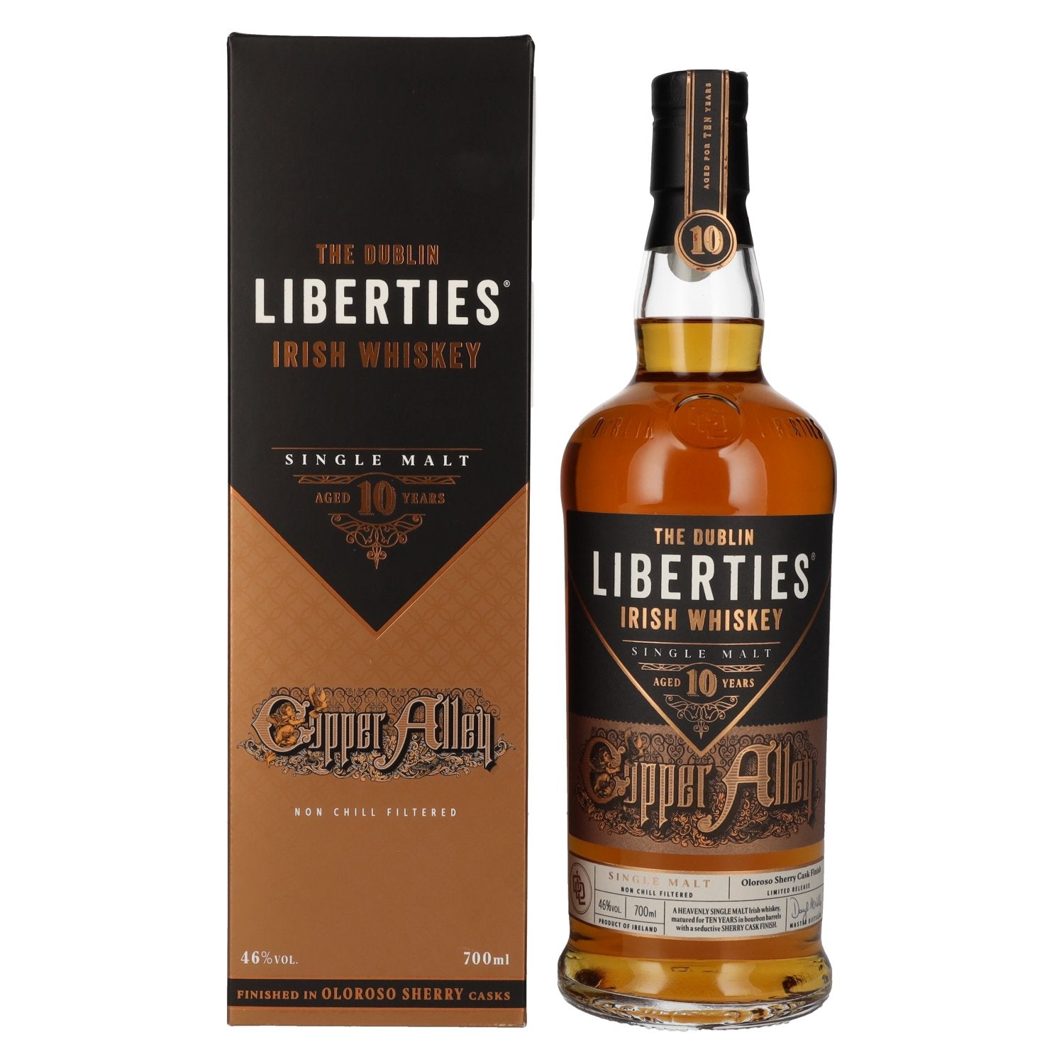 The Dublin LIBERTIES Copper Alley 10 Years Old Oloroso Sherry Cask Finish 46% Vol. 0,7l in Giftbox