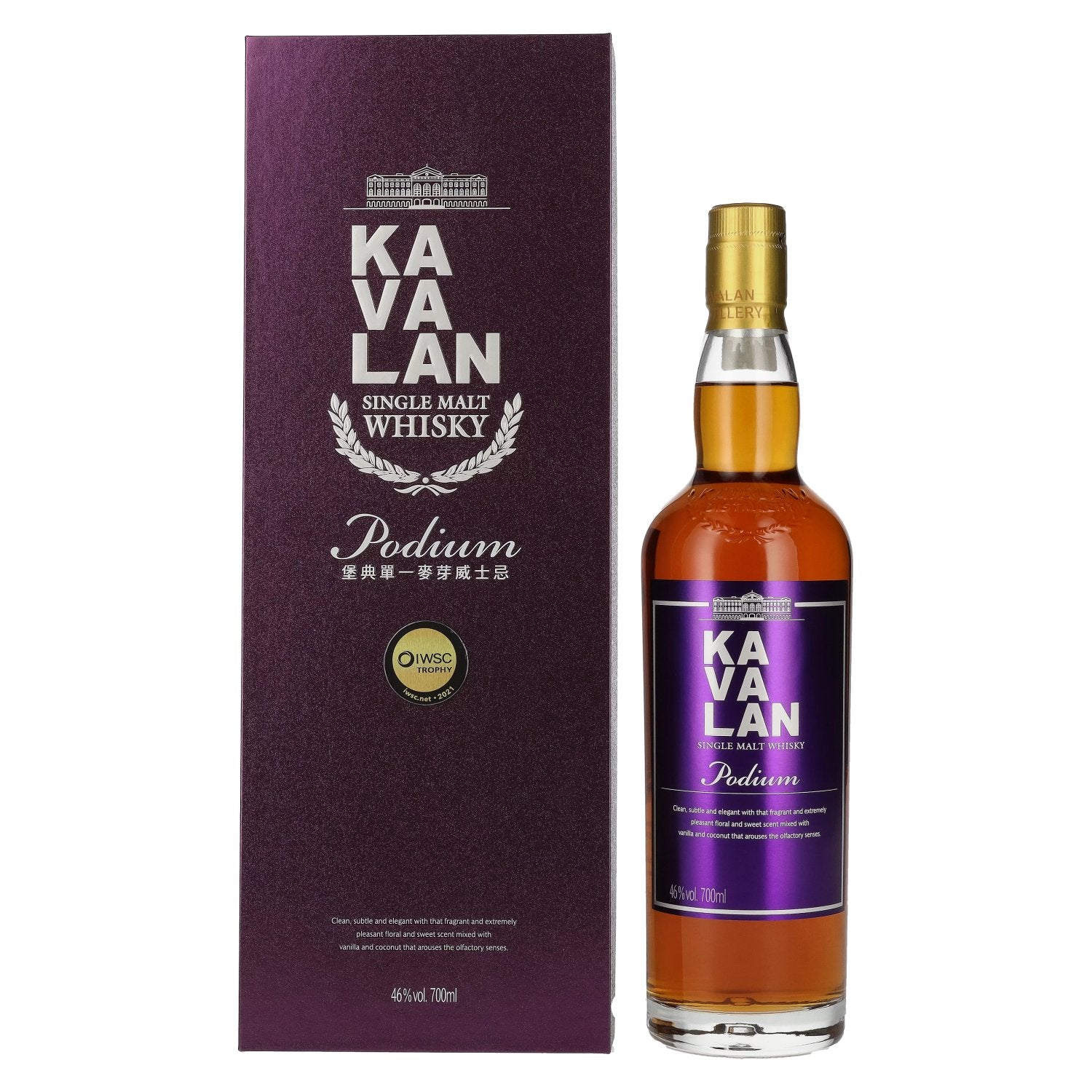 Kavalan PODIUM Single Malt Whisky 46% Vol. 0,7l in Giftbox