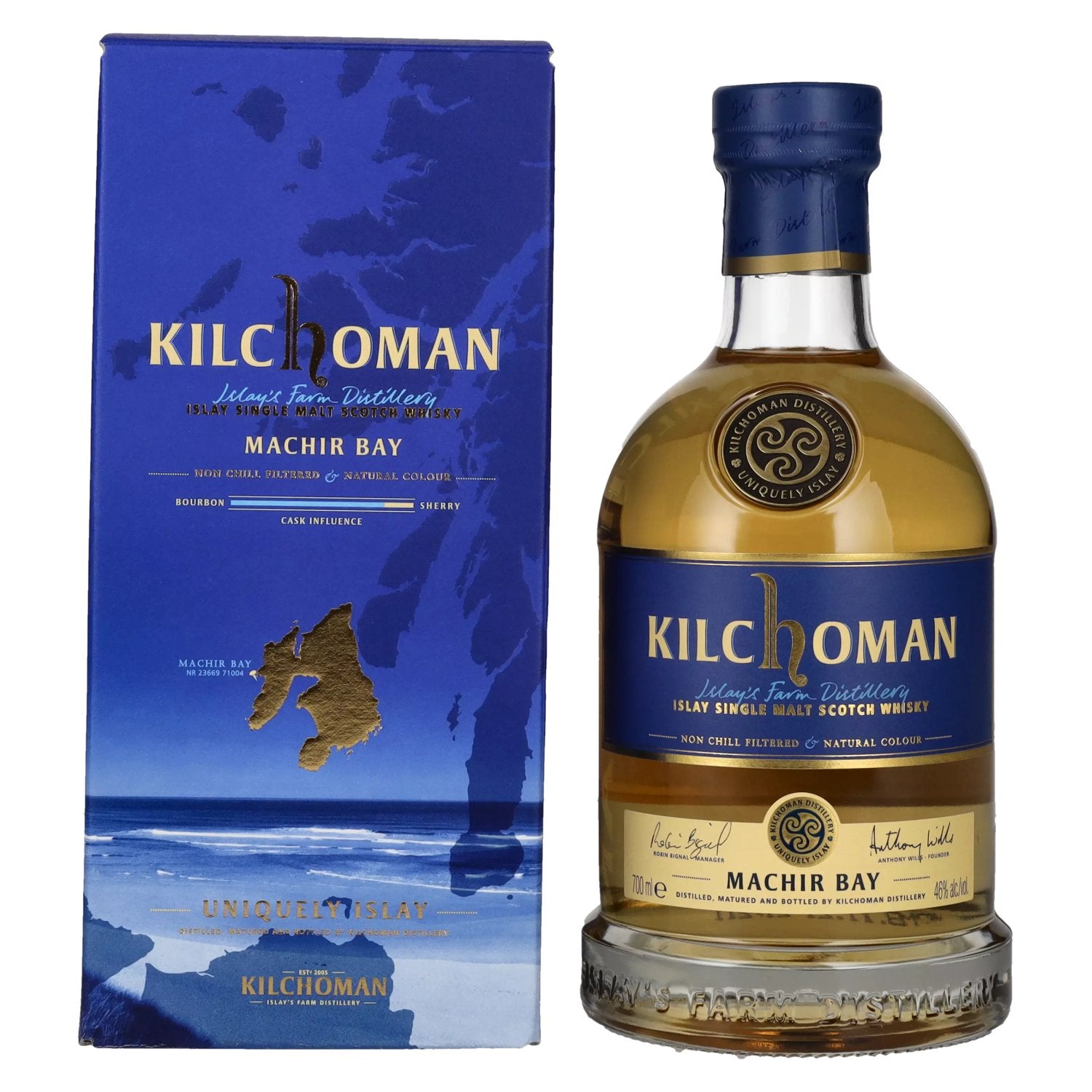 Kilchoman MACHIR BAY Islay Single Malt Scotch Whisky 46% Vol. 0,7l in Giftbox