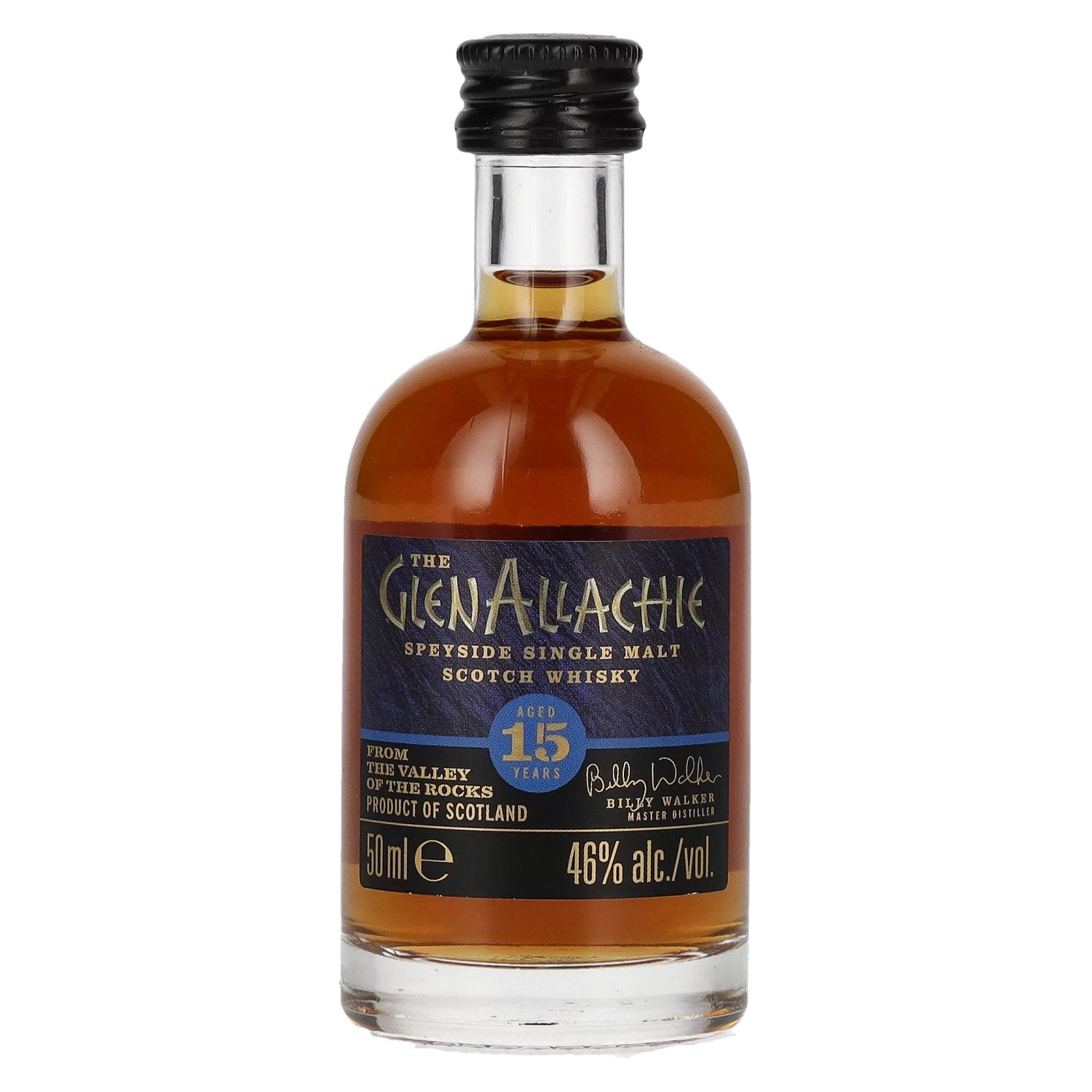 The GlenAllachie 15 Years Old Speyside Single Malt 46% Vol. 0,05l