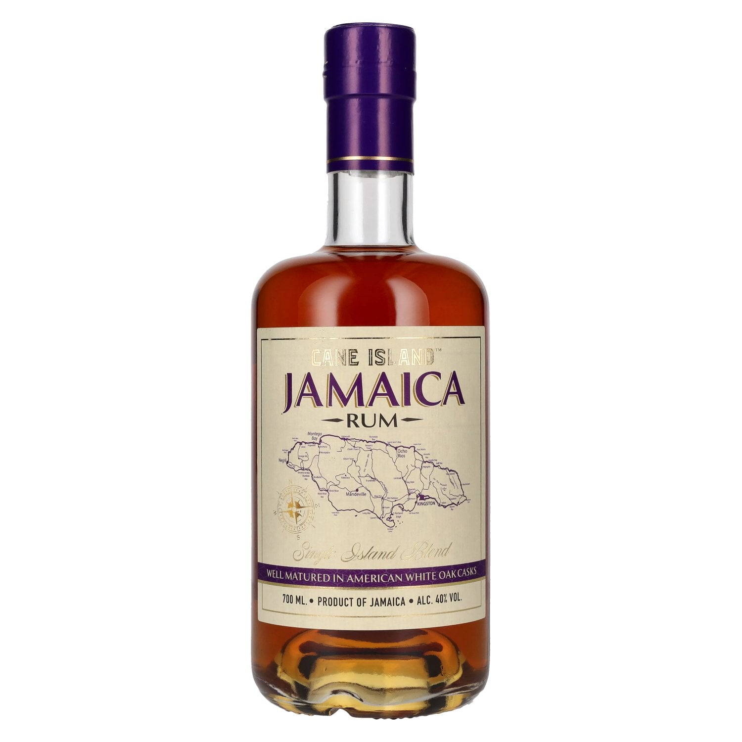 Cane Island JAMAICA Caribbean Aged Single Island Rum 40% Vol. 0,7l