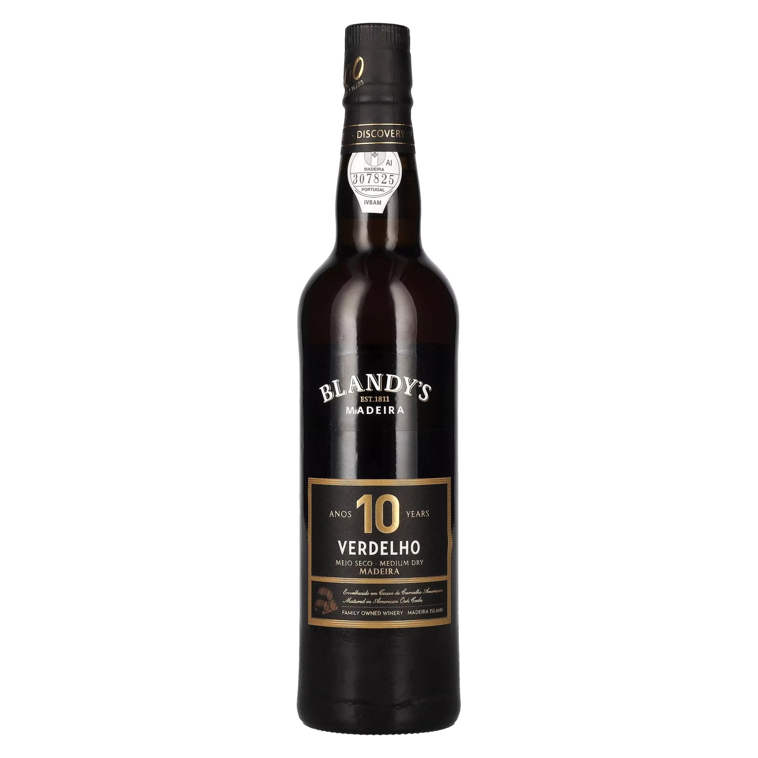 Blandy's Verdelho 10 Years Old Madeira Medium Dry 19% Vol. 0,5l