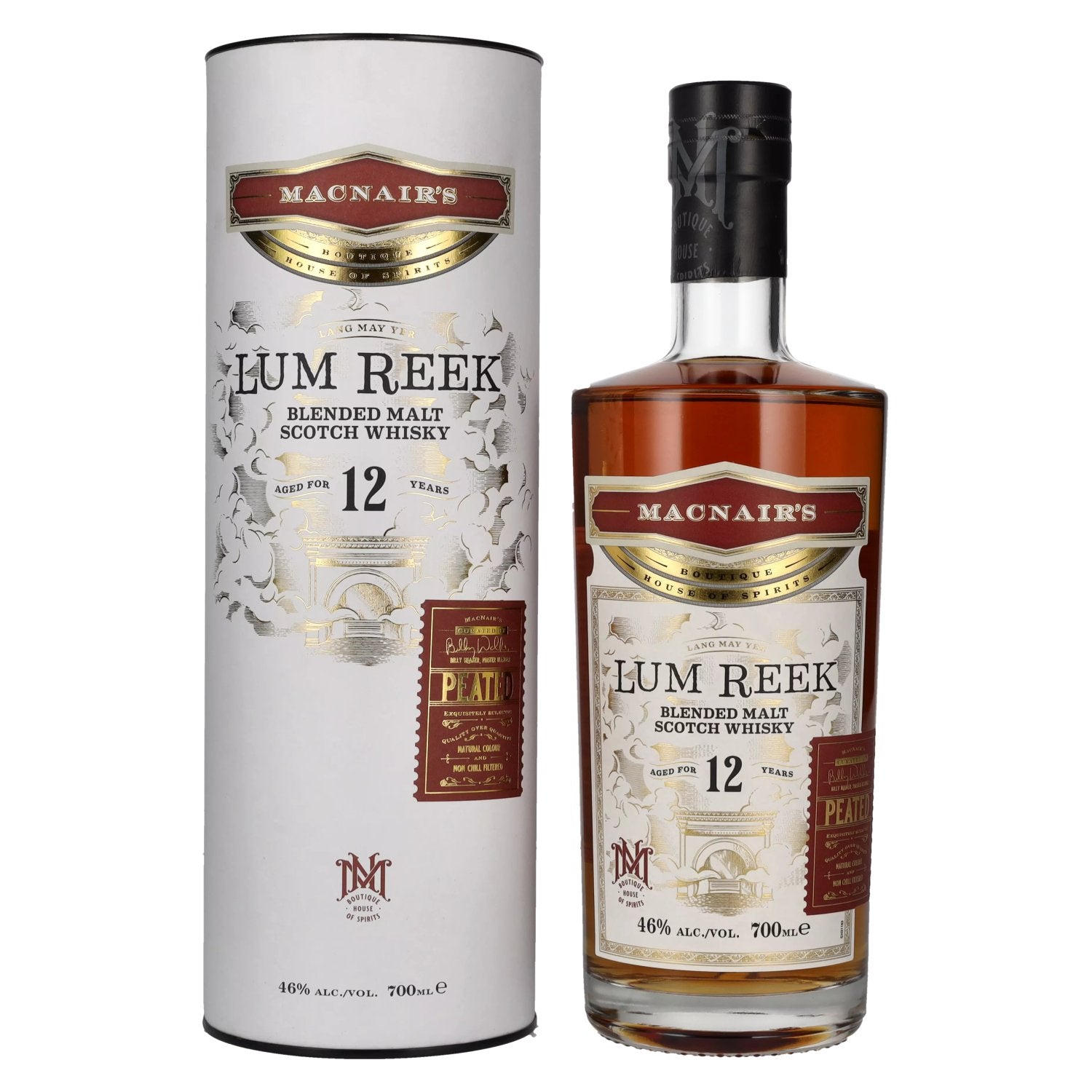 MacNair's Lum Reek 12 Years Old PEATED 46% Vol. 0,7l in Giftbox