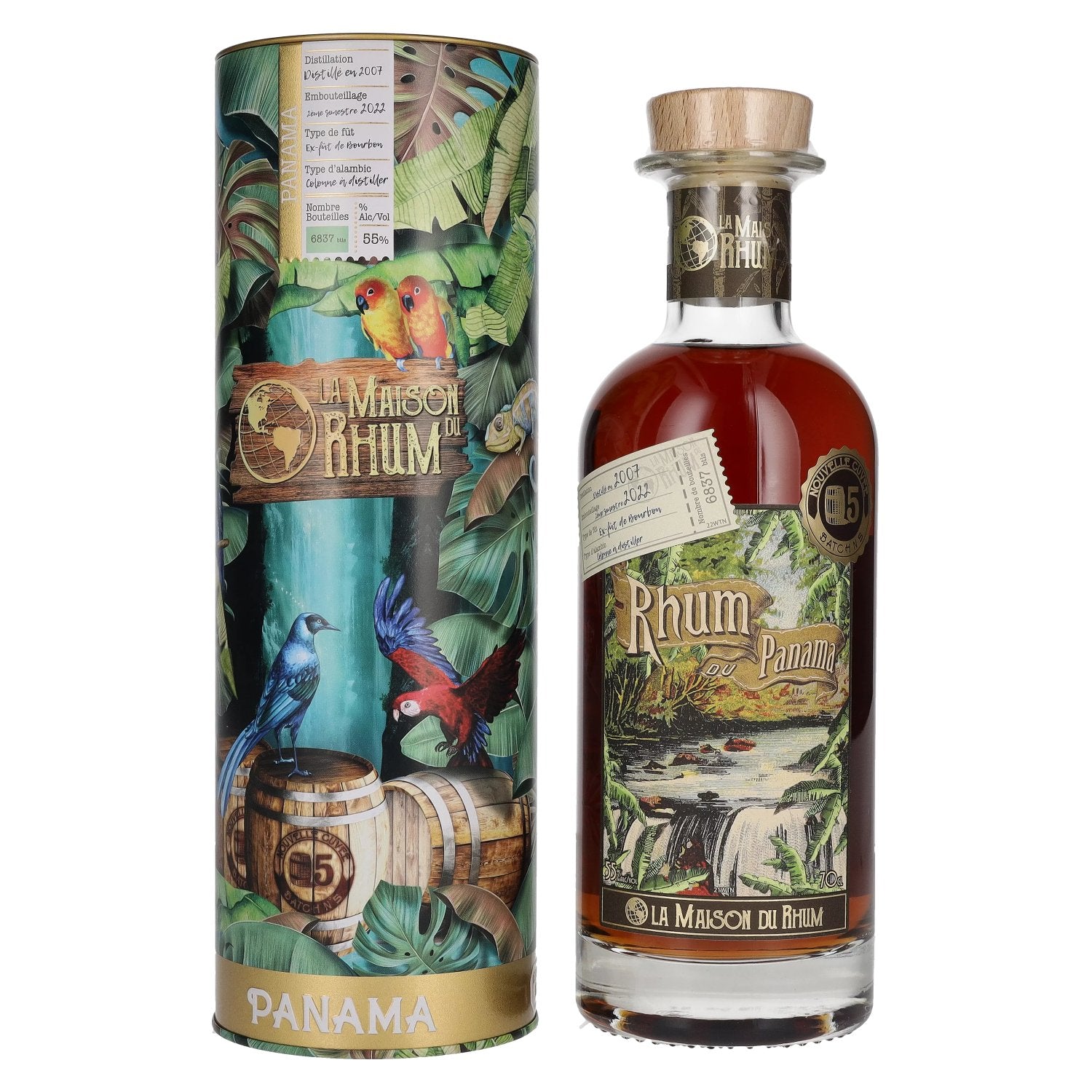 La Maison du Rhum PANAMA 2007/2022 Batch NÂ° 5 55% Vol. 0,7l in Tinbox