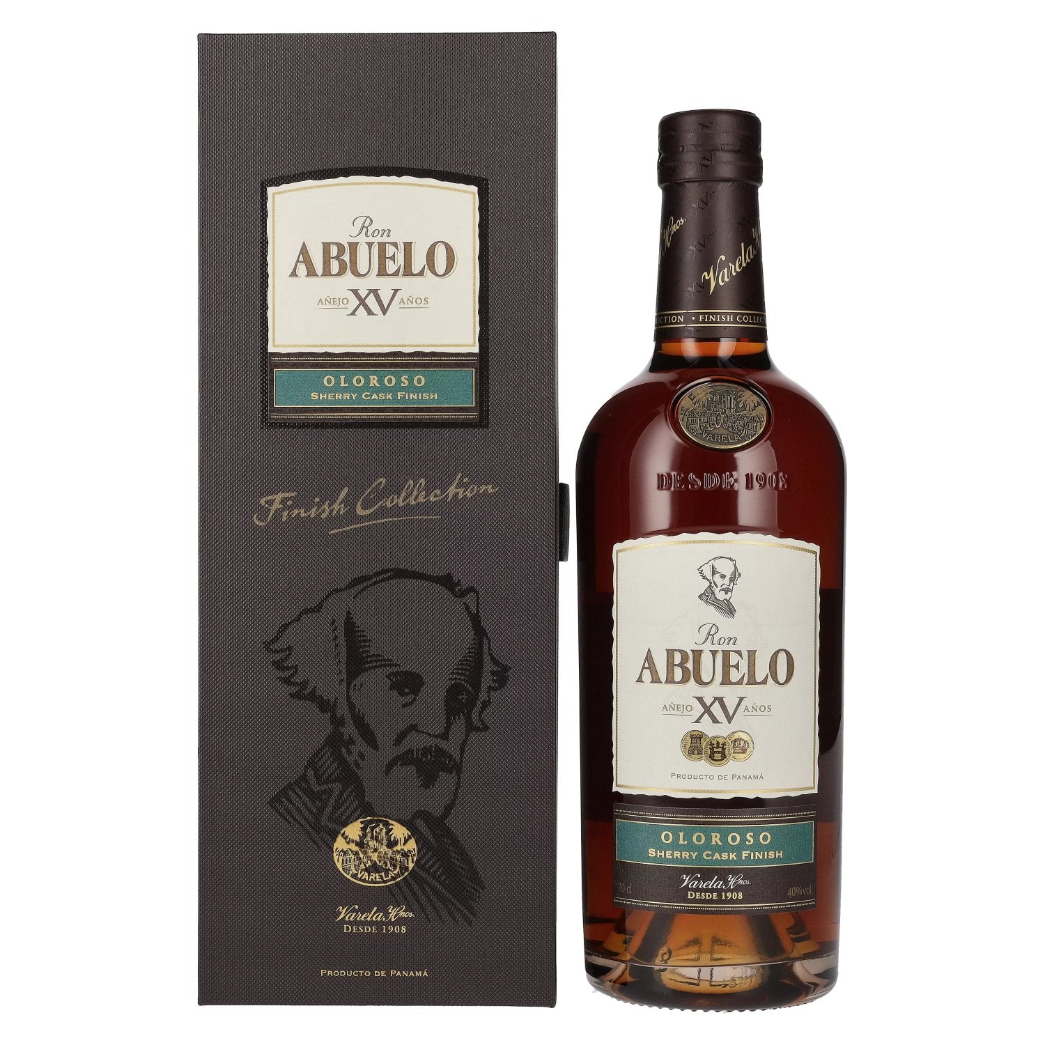 Ron Abuelo Anejo XV Anos OLOROSO Sherry Cask Finish 40% Vol. 0,7l in Giftbox