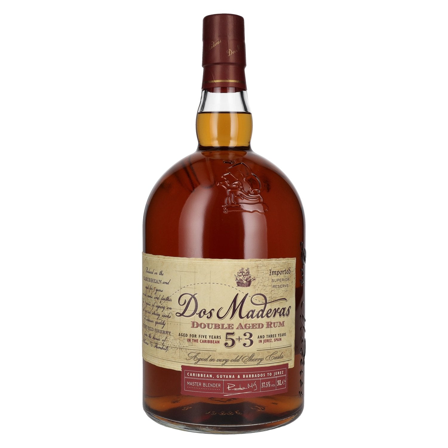 Dos Maderas 5+3 Years Old Ron Anejo 37,5% Vol. 3l