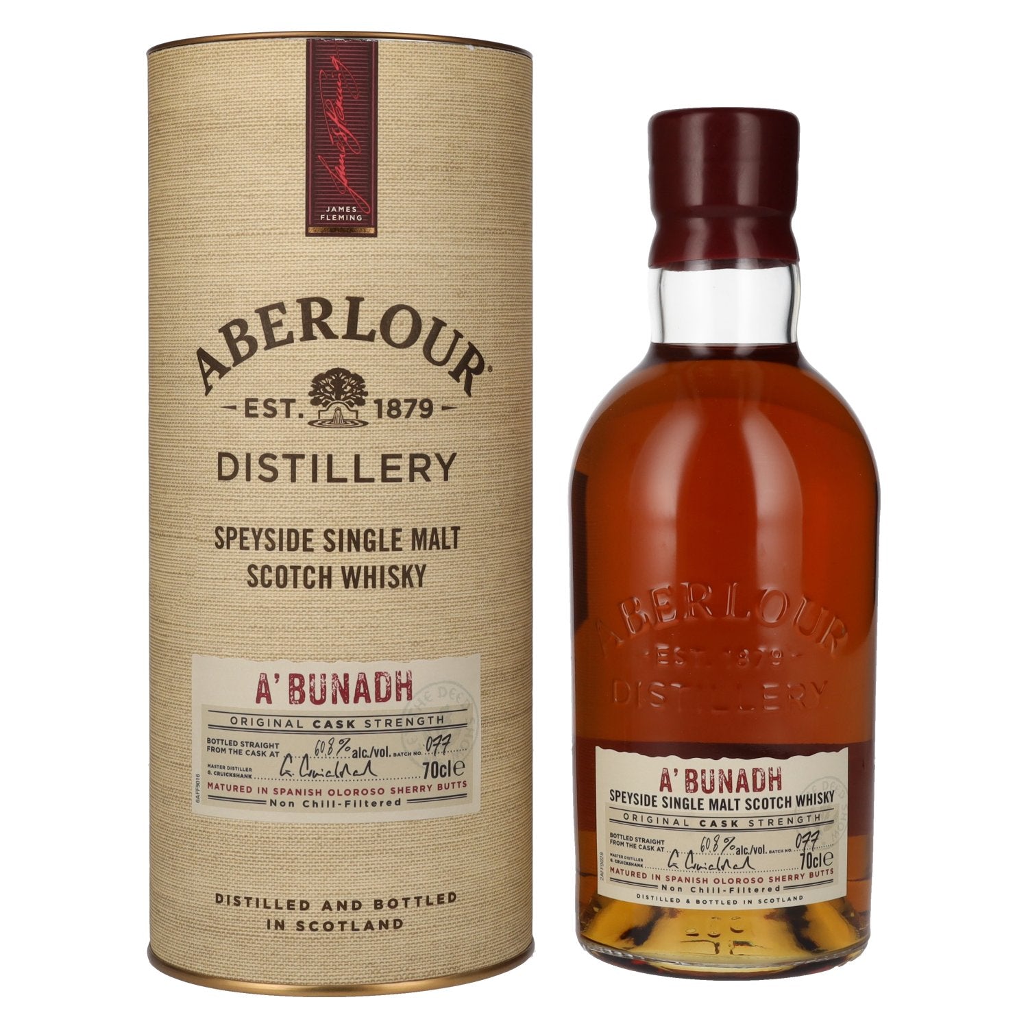 Aberlour A'BUNADH Original Cask Strength Batch No. 77 60,8% Vol. 0,7l in Giftbox