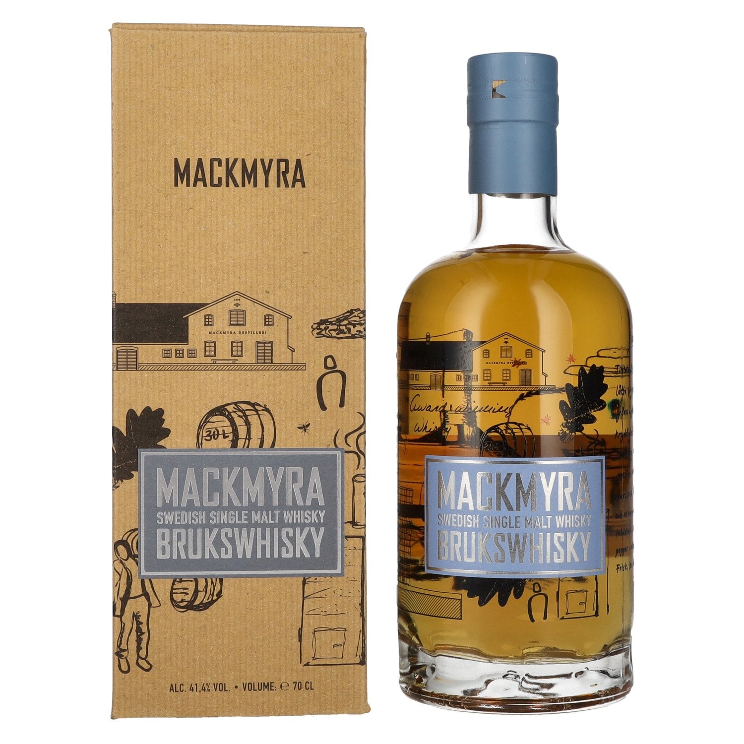 Mackmyra BRUKSWHISKY Swedish Single Malt Whisky Vintage 2008 41,4% Vol. 0,7l in Giftbox