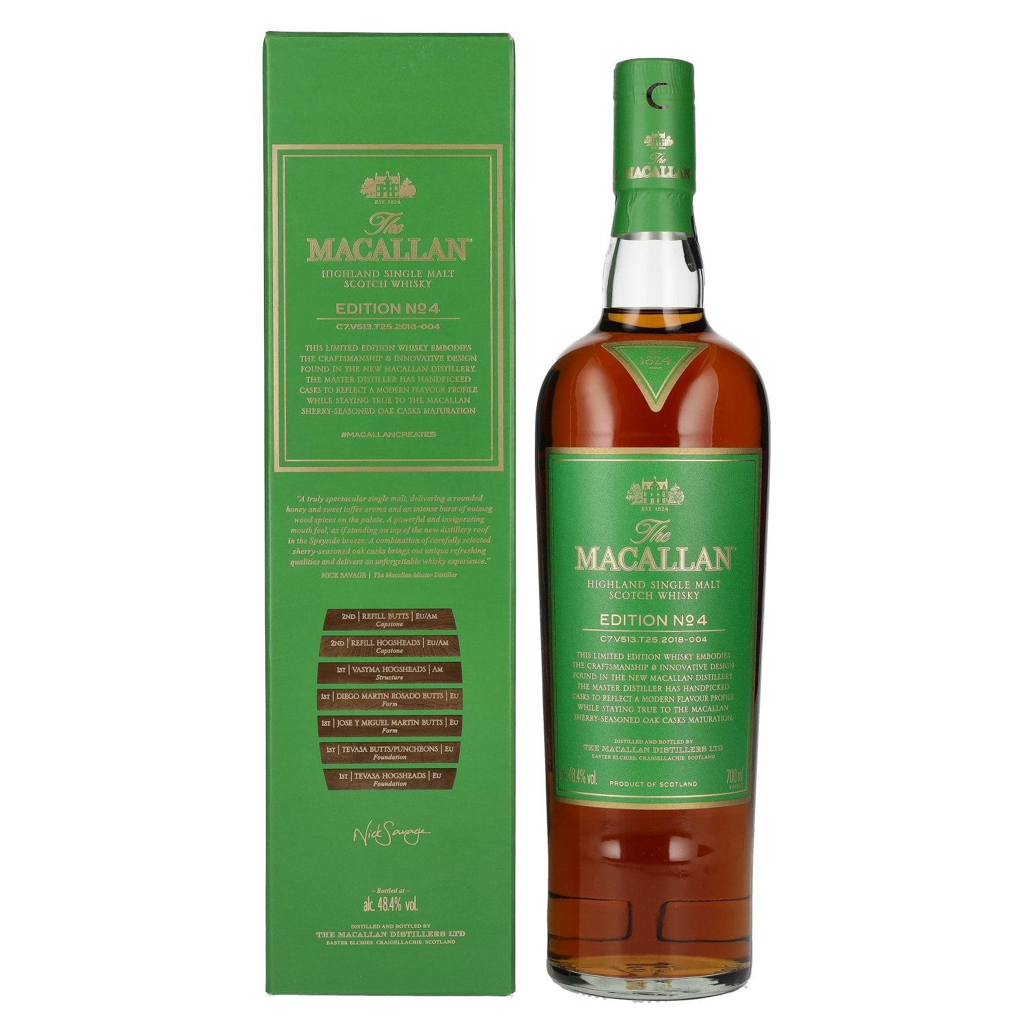 The Macallan EDITION NÂ° 4 Highland Single Malt 48,4% Vol. 0,7l in Giftbox