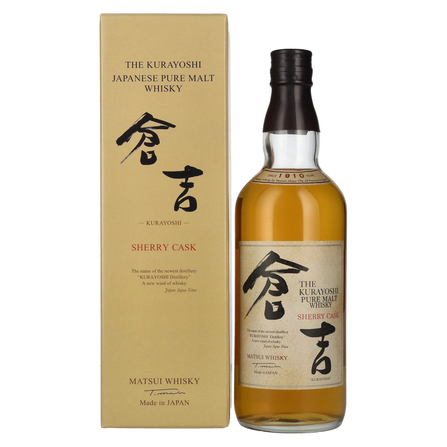 Matsui Whisky THE KURAYOSHI Pure Malt Whisky SHERRY CASK 43% Vol. 0,7l in Giftbox