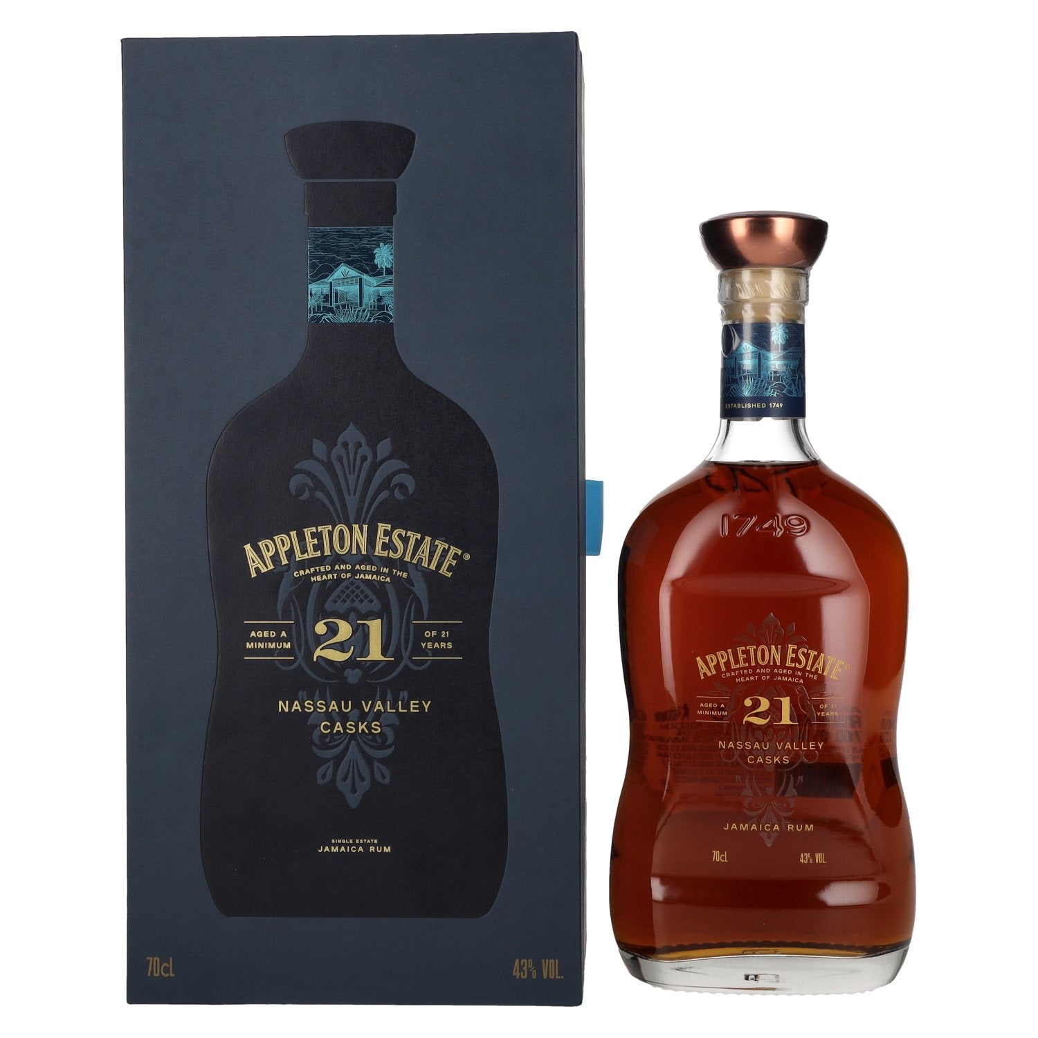 Appleton Estate 21 Years Old Jamaica Rum Nassau Valley Casks 43% Vol. 0,7l in Giftbox