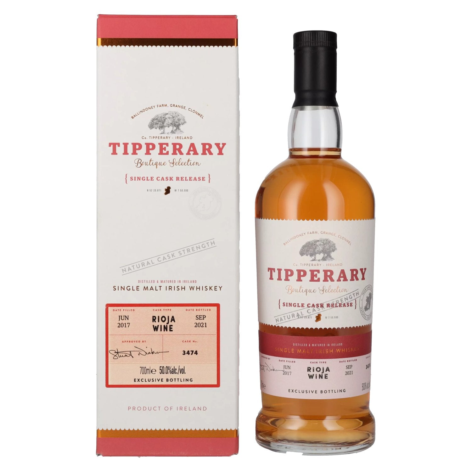 Tipperary Boutique Selection RIOJA WINE Cask Release 2017 50% Vol. 0,7l in Giftbox