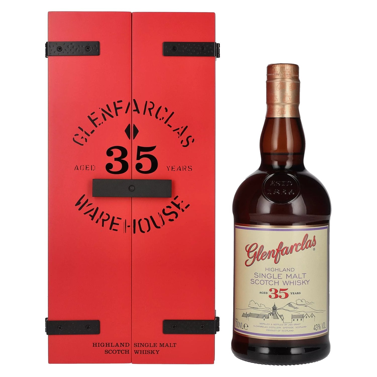 Glenfarclas 35 Years Old Highland Single Malt Scotch Whisky 2022 43% Vol. 0,7l in Giftbox