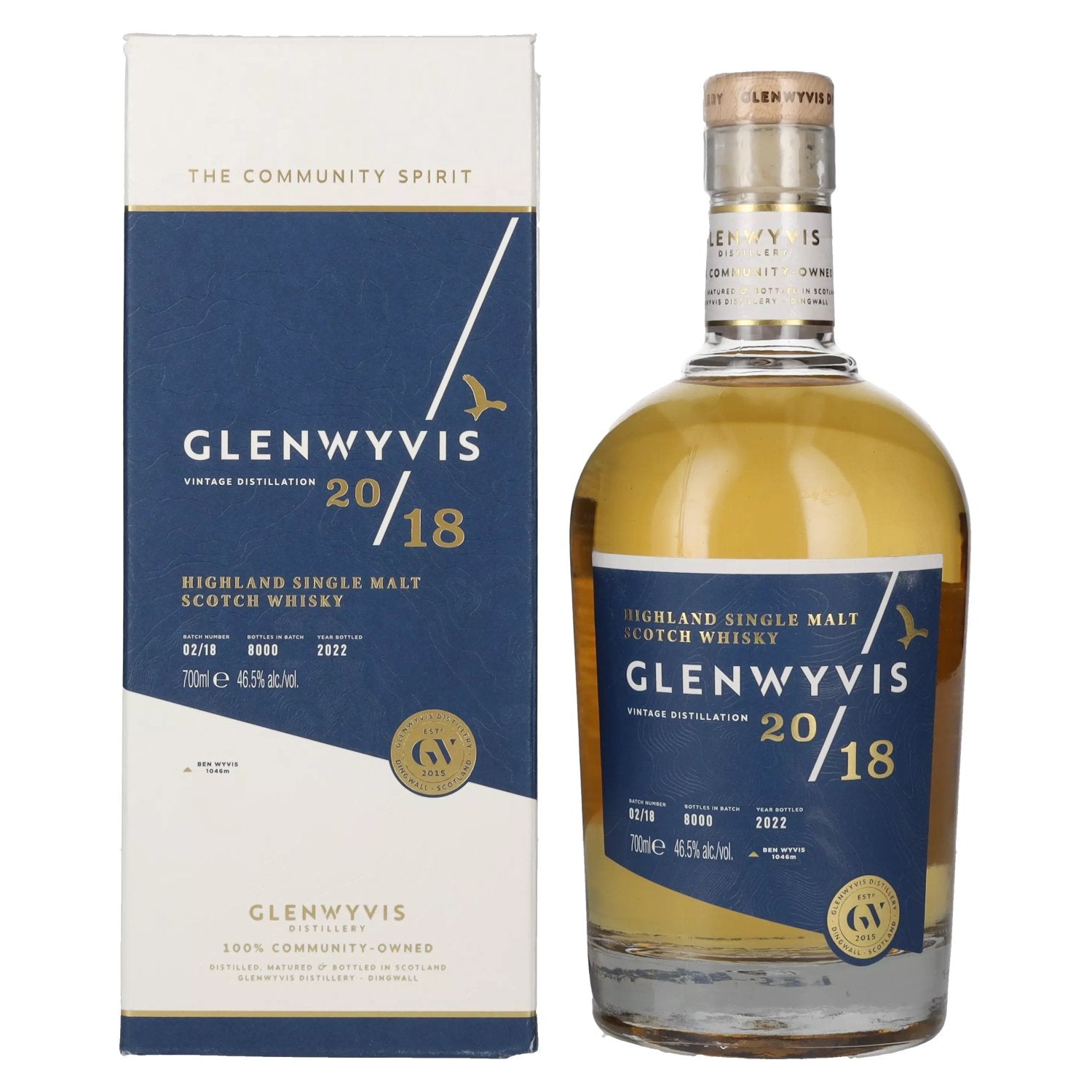 GlenWyvis Highland Single Malt Batch 02 Vintage 2018 46,5% Vol. 0,7l in Giftbox