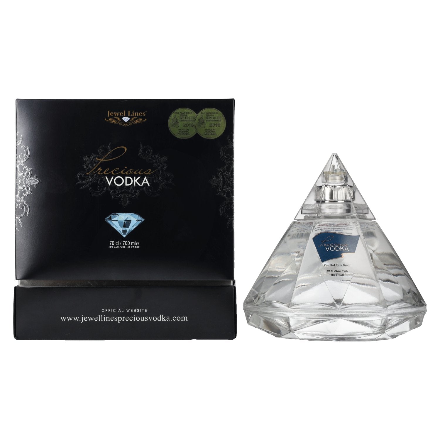 Jewels Lines Precious Vodka 40% Vol. 0,7l in Giftbox with pourer