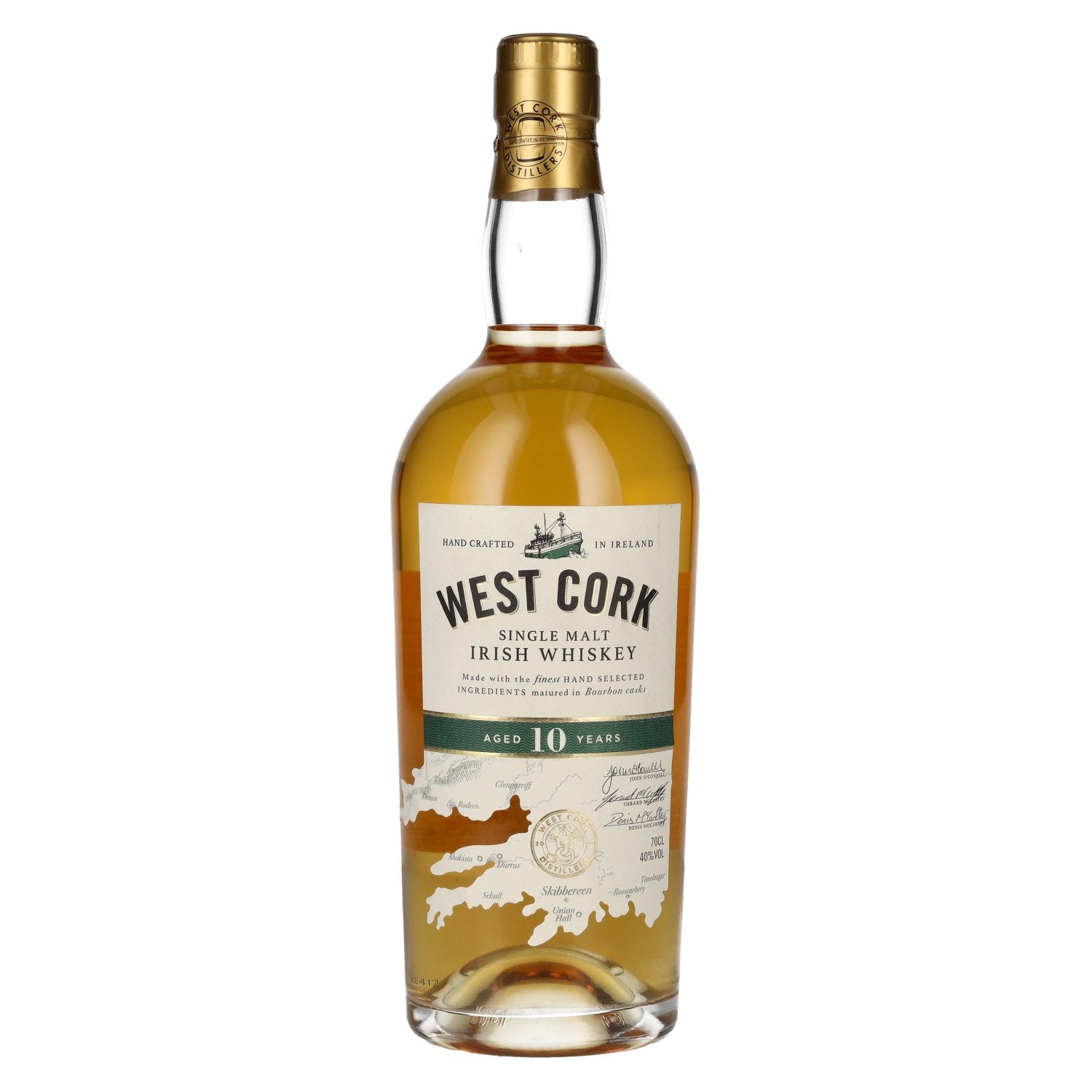 West Cork 10 Years Old Single Malt Irish Whiskey 40% Vol. 0,7l