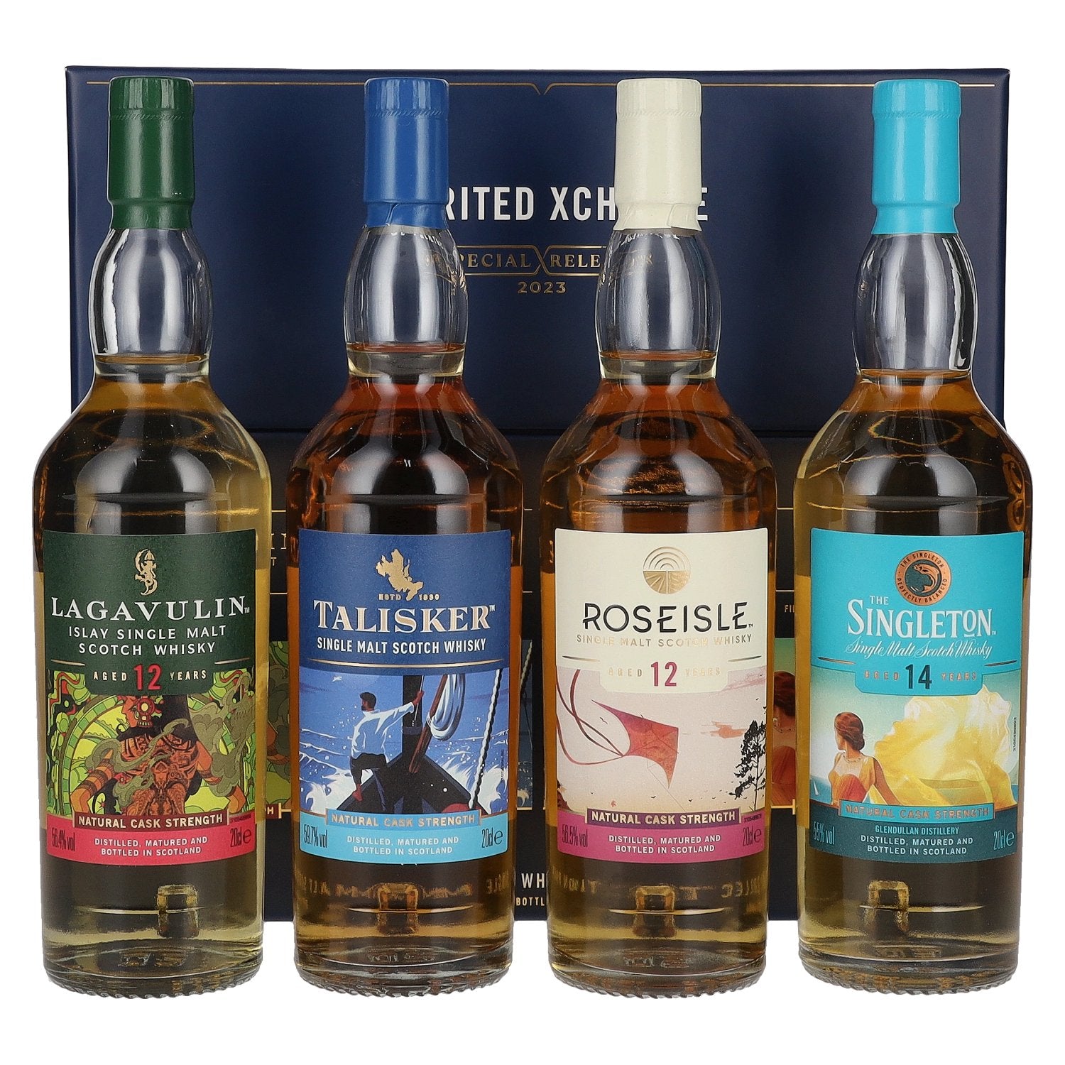 SPIRITED XCHANGE Single Malt Whisky Collection Pack Special Releases 2023 56,9% Vol. 4x0,2l in Giftbox