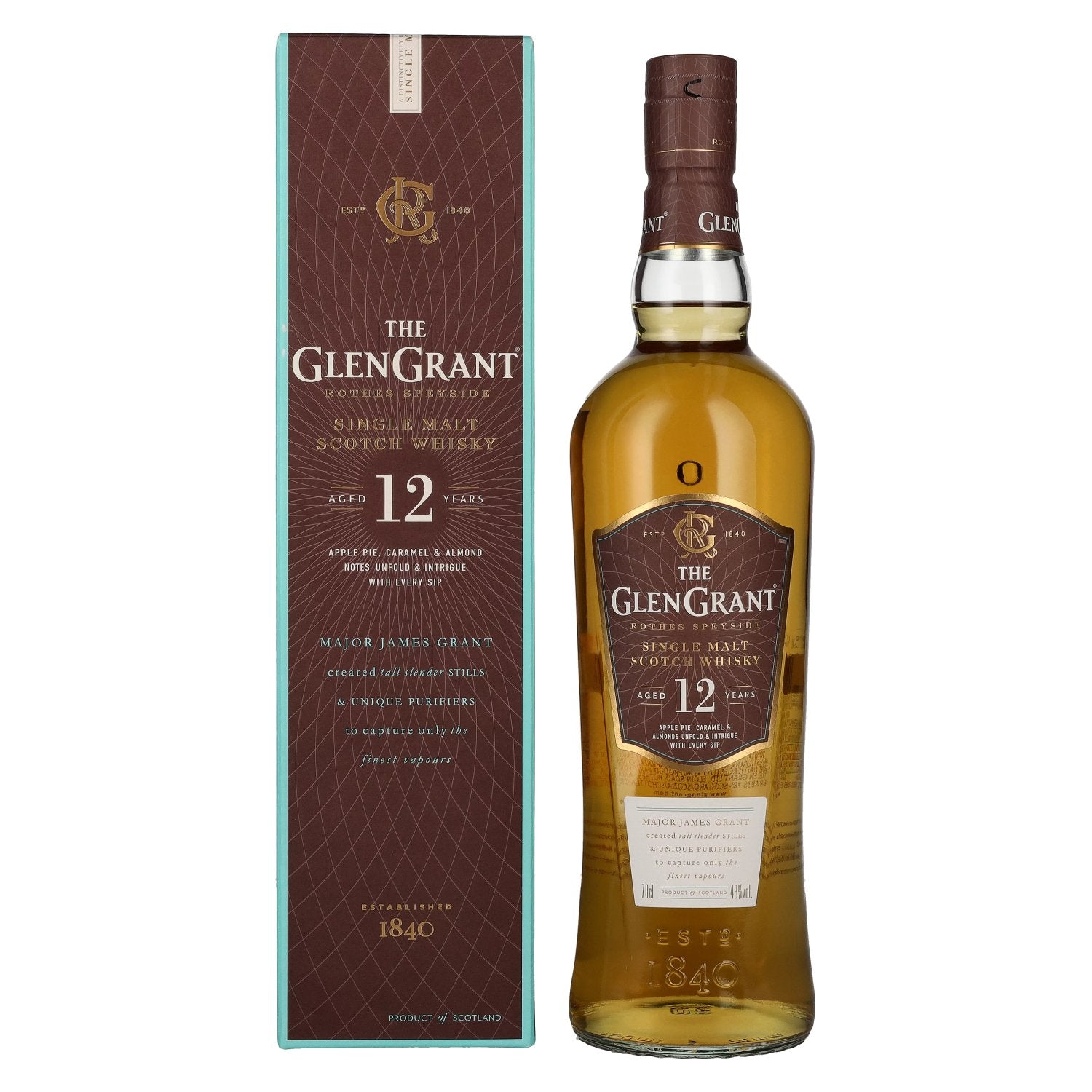 Glen Grant 12 Years Old Single Malt 43% Vol. 0,7l in Giftbox