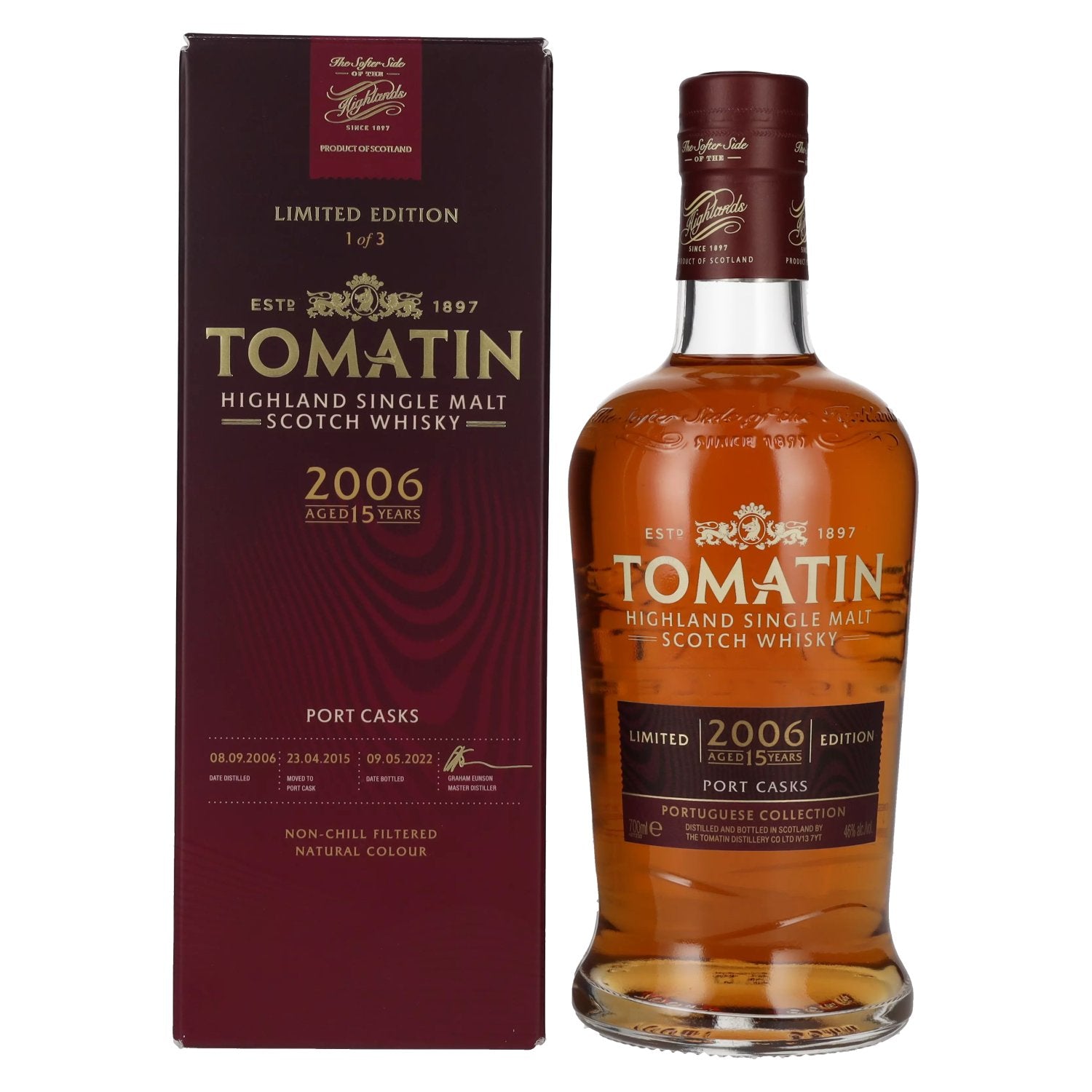 Tomatin 15 Years Old Portuguese Collection PORT CASKS 2006 46% Vol. 0,7l in Giftbox