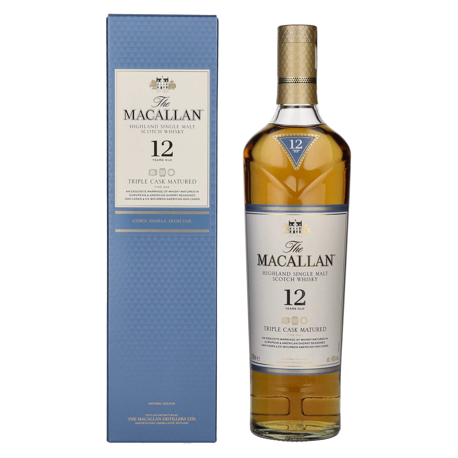 The Macallan 12 Years Old TRIPLE CASK MATURED 40% Vol. 0,7l in Giftbox