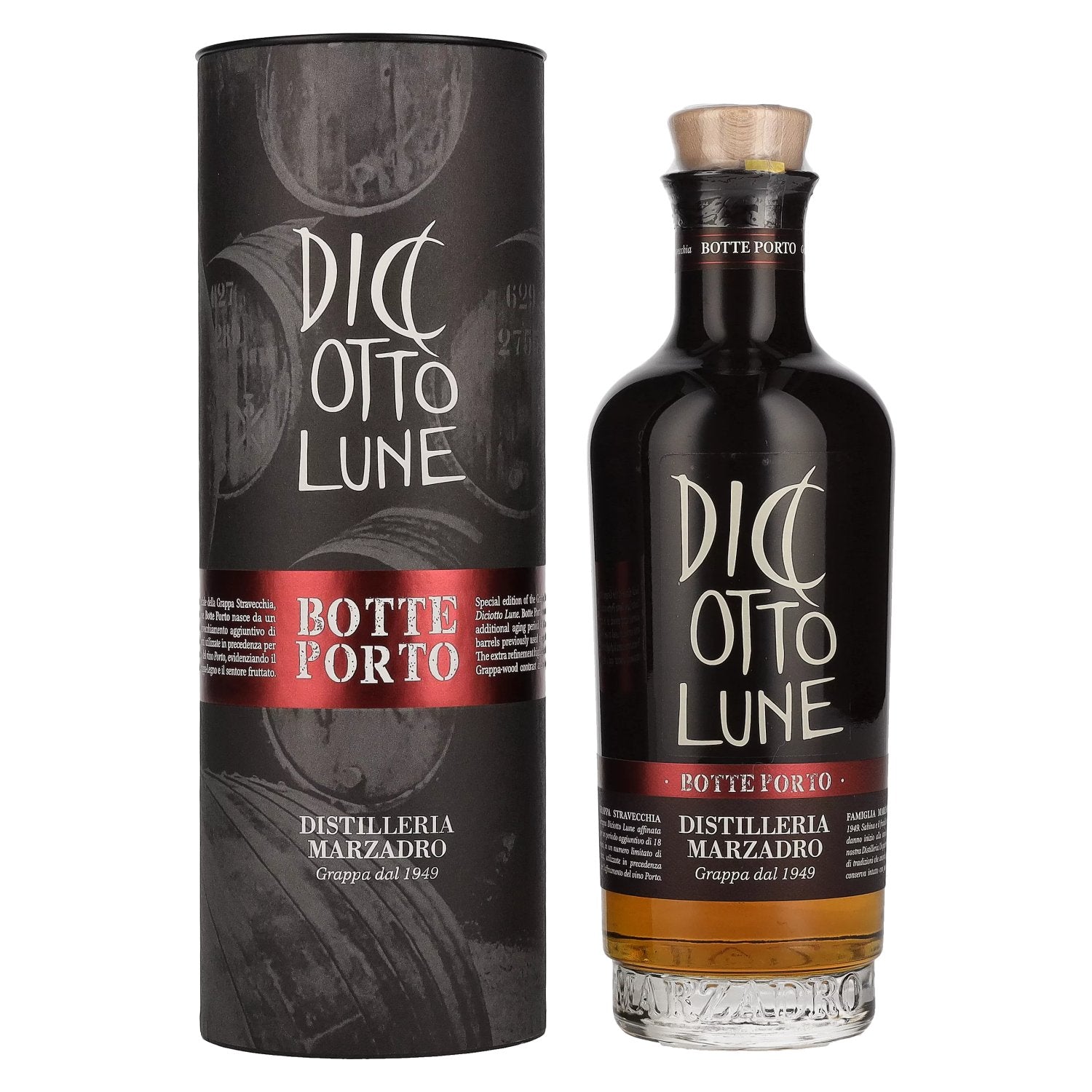 Marzadro DICIOTTO Lune Botte Porto 42% Vol. 0,5l in Giftbox