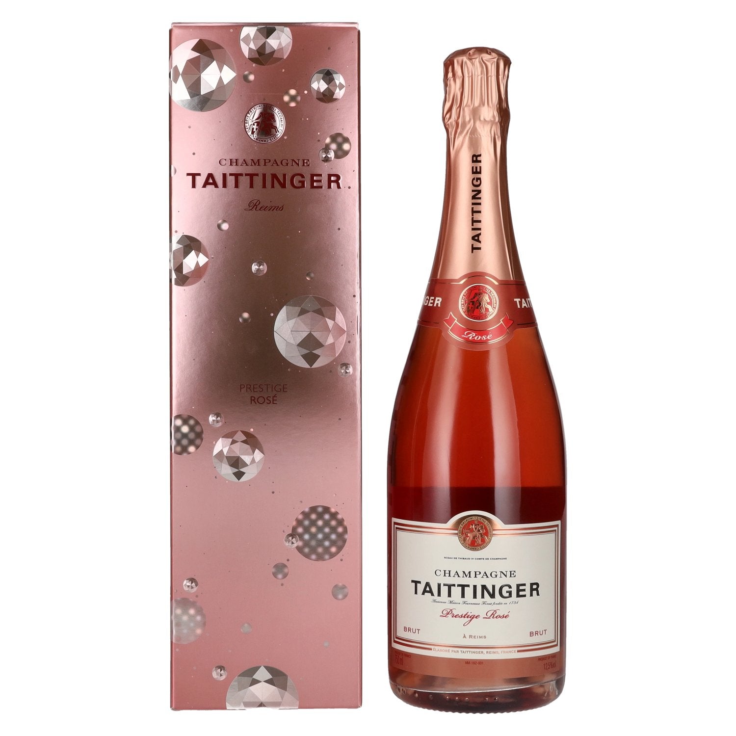 Taittinger Champagne Prestige Rose Brut 12,5% Vol. 0,75l in Giftbox