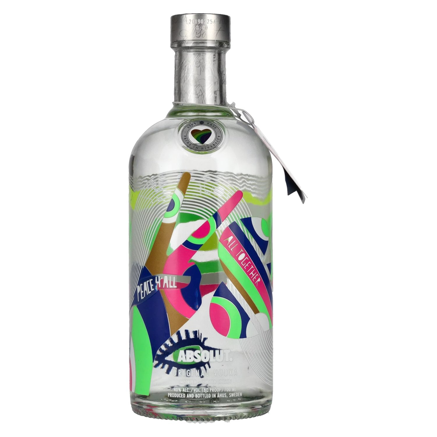 Absolut LIFE BALL Original Vodka Limited Edition 2019 40% Vol. 0,7l