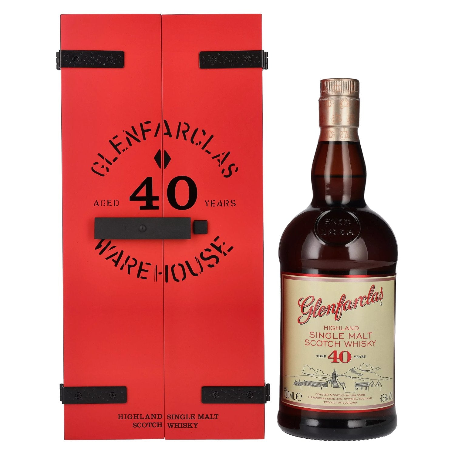 Glenfarclas 40 Years Old Highland Single Malt Scotch Whisky 43% Vol. 0,7l in Giftbox