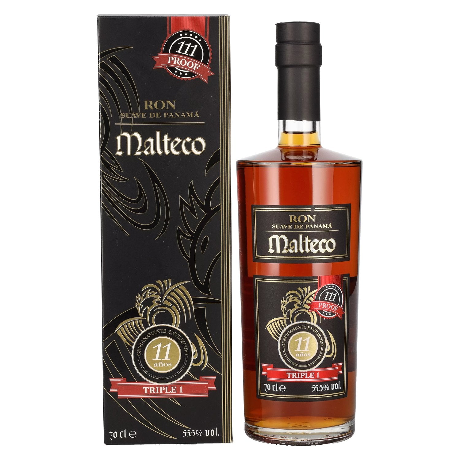 Ron Malteco 11 Anos TRIPLE 1 55,5% Vol. 0,7l in Giftbox