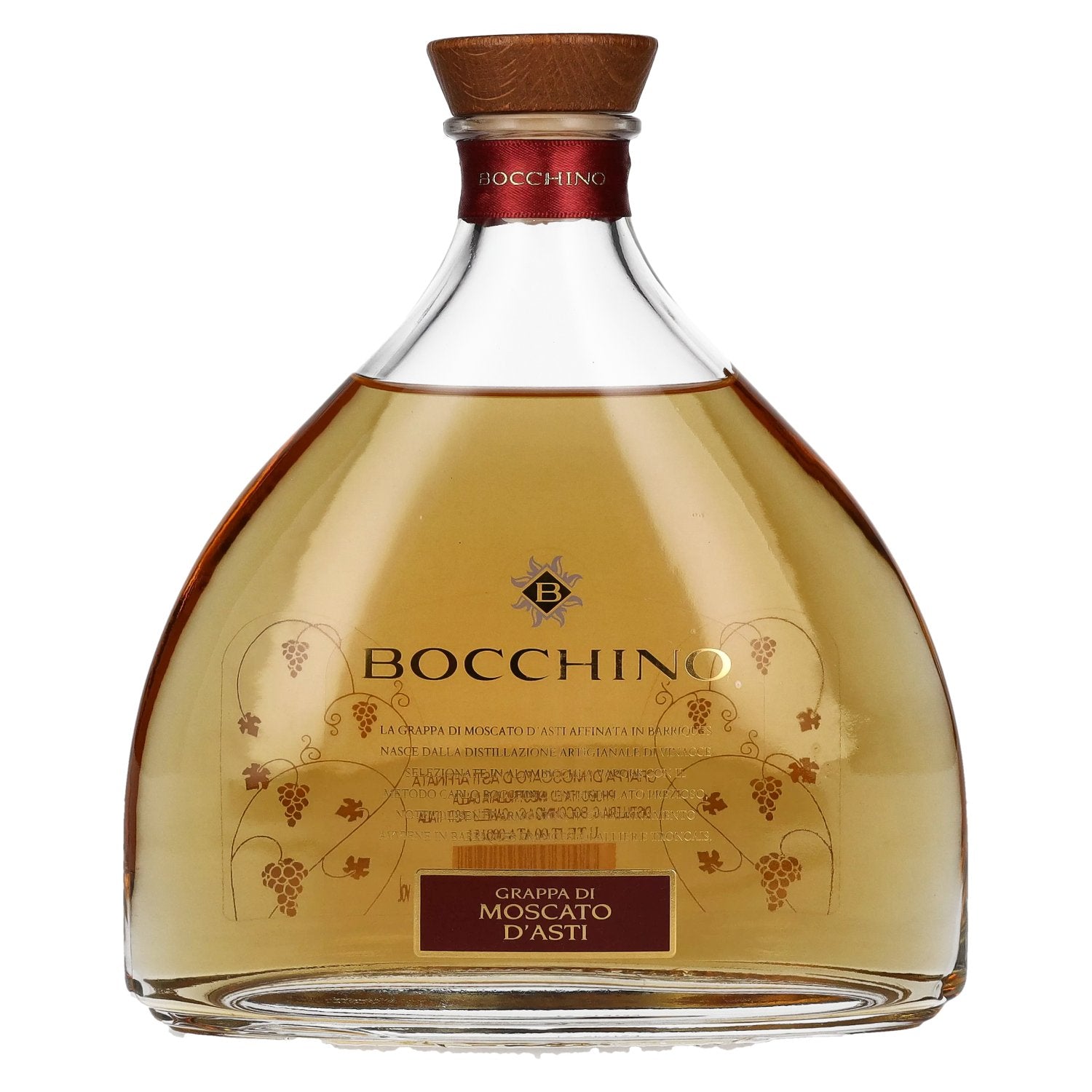 Bocchino Grappa di MOSCATO D'ASTI in Barriques 40% Vol. 0,7l