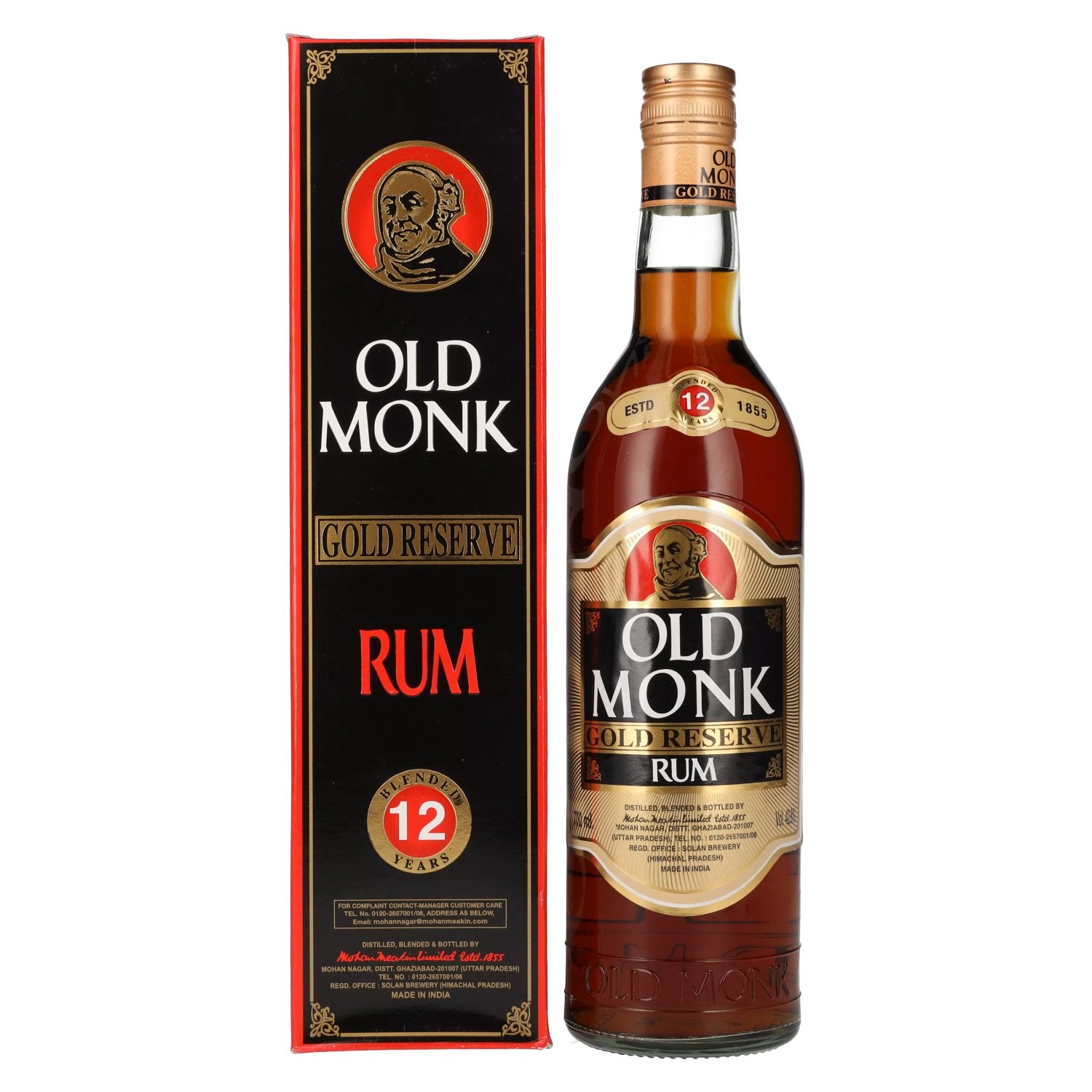 Old Monk Gold Reserve Rum 12 Years Old 42,8% Vol. 0,7l in Giftbox