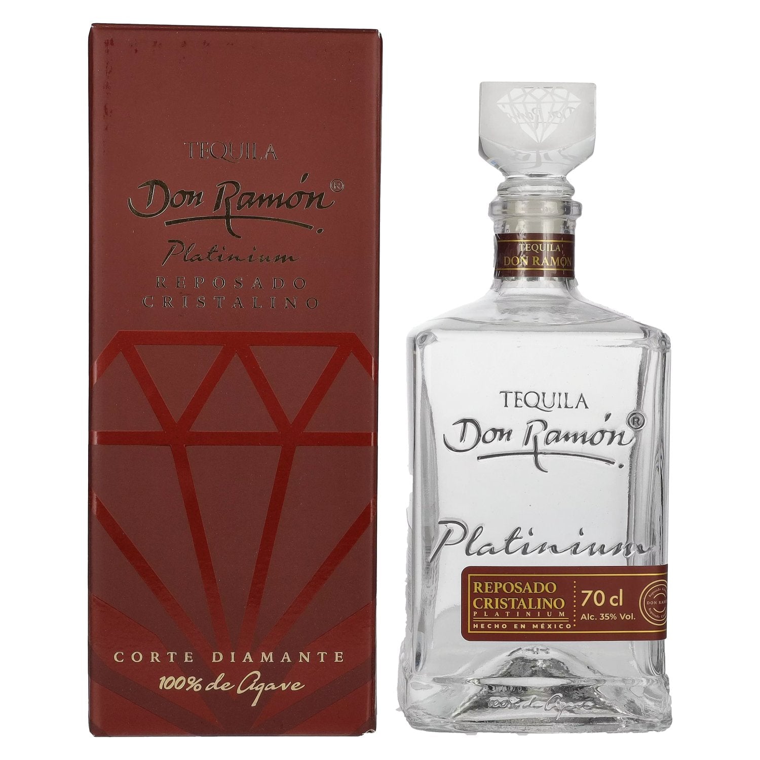 Don Ramon Platinum Reposado Cristalino 100% Agave 35% Vol. 0,7l in Giftbox