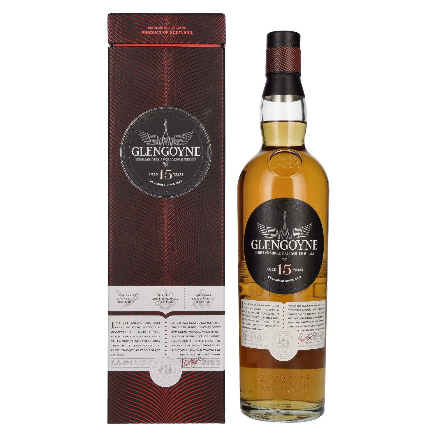 Glengoyne 15 Years Old Highland Single Malt Scotch Whisky 43% Vol. 0,7l in Giftbox