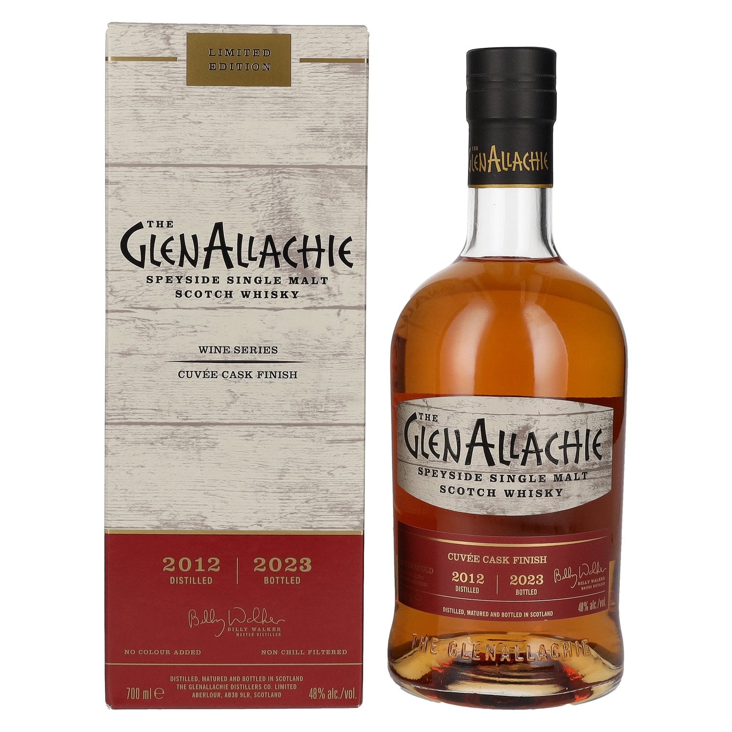 The GlenAllachie 10 Years Old Wine Cuvee Cask Finish 2012 48% Vol. 0,7l in Giftbox