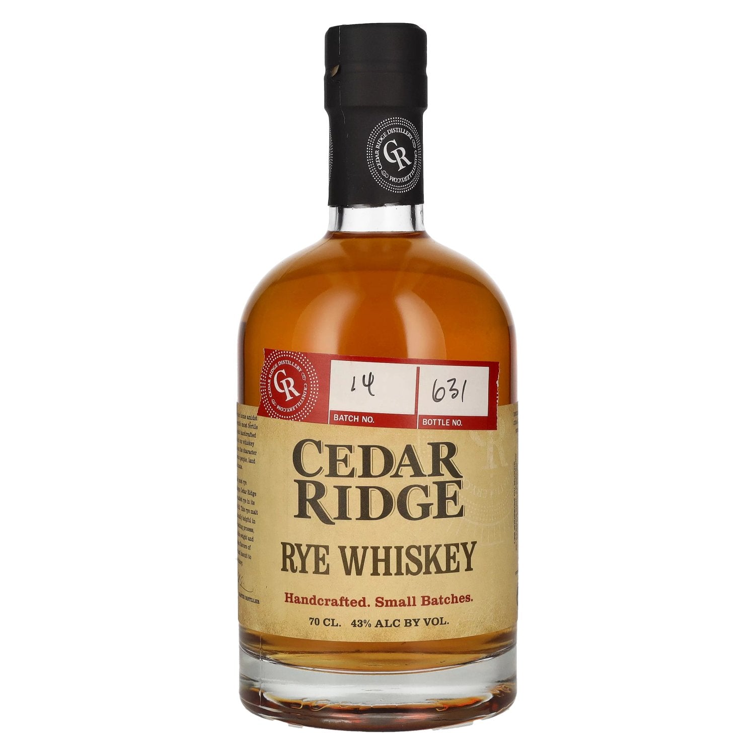 Cedar Ridge RYE WHISKEY 43% Vol. 0,7l