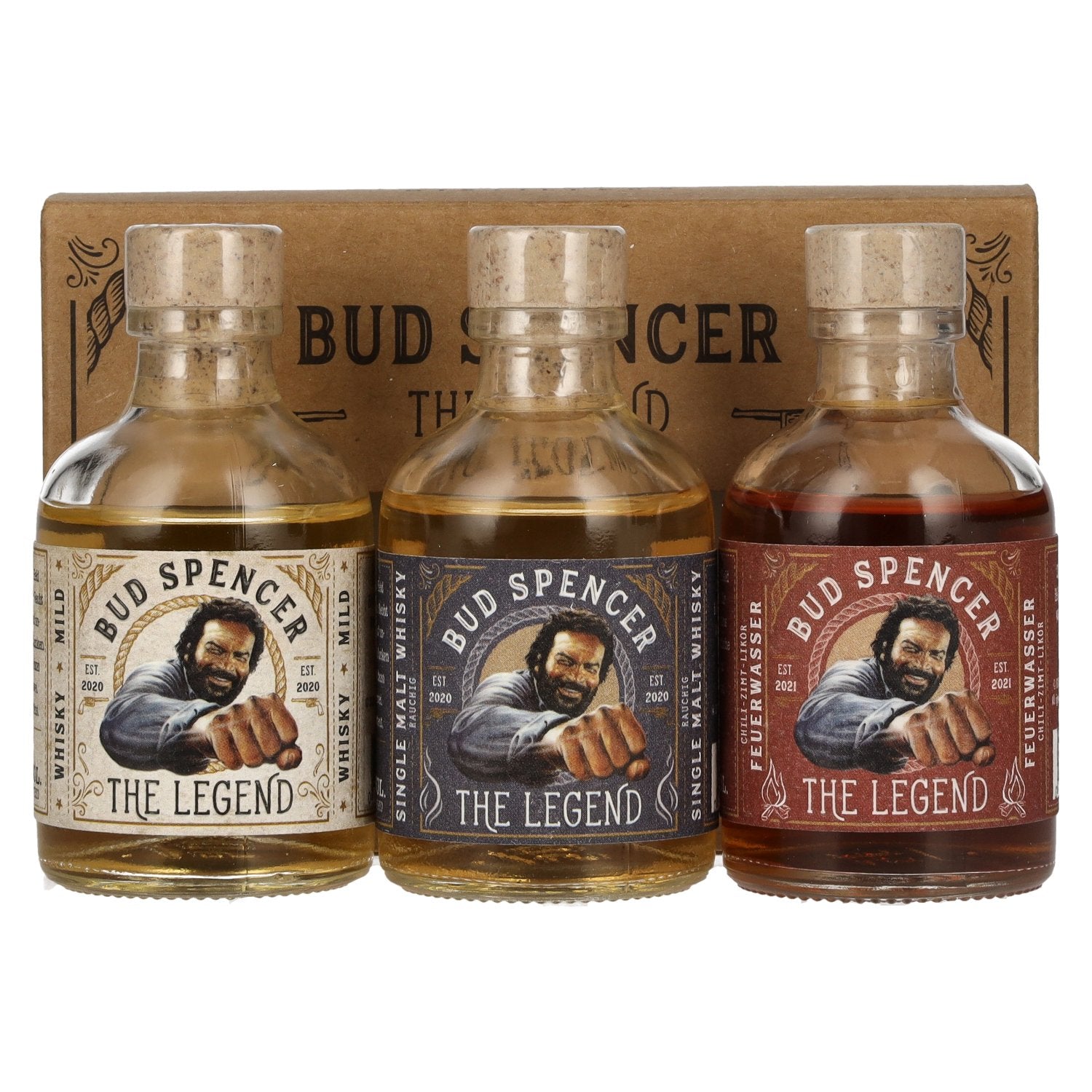 Bud Spencer THE LEGEND Miniset 42,7% Vol. 3x0,05l in Giftbox