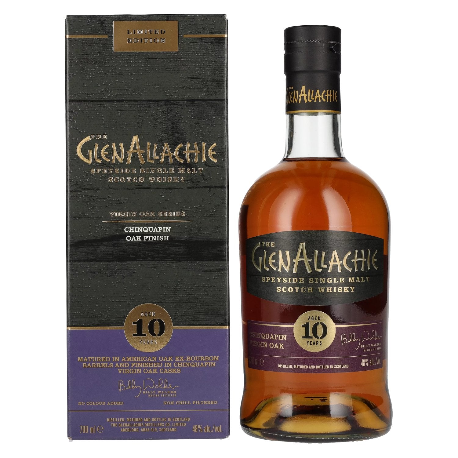 The GlenAllachie 10 Years Old CHINQUAPIN VIRGIN OAK FINISH 48% Vol. 0,7l in Giftbox