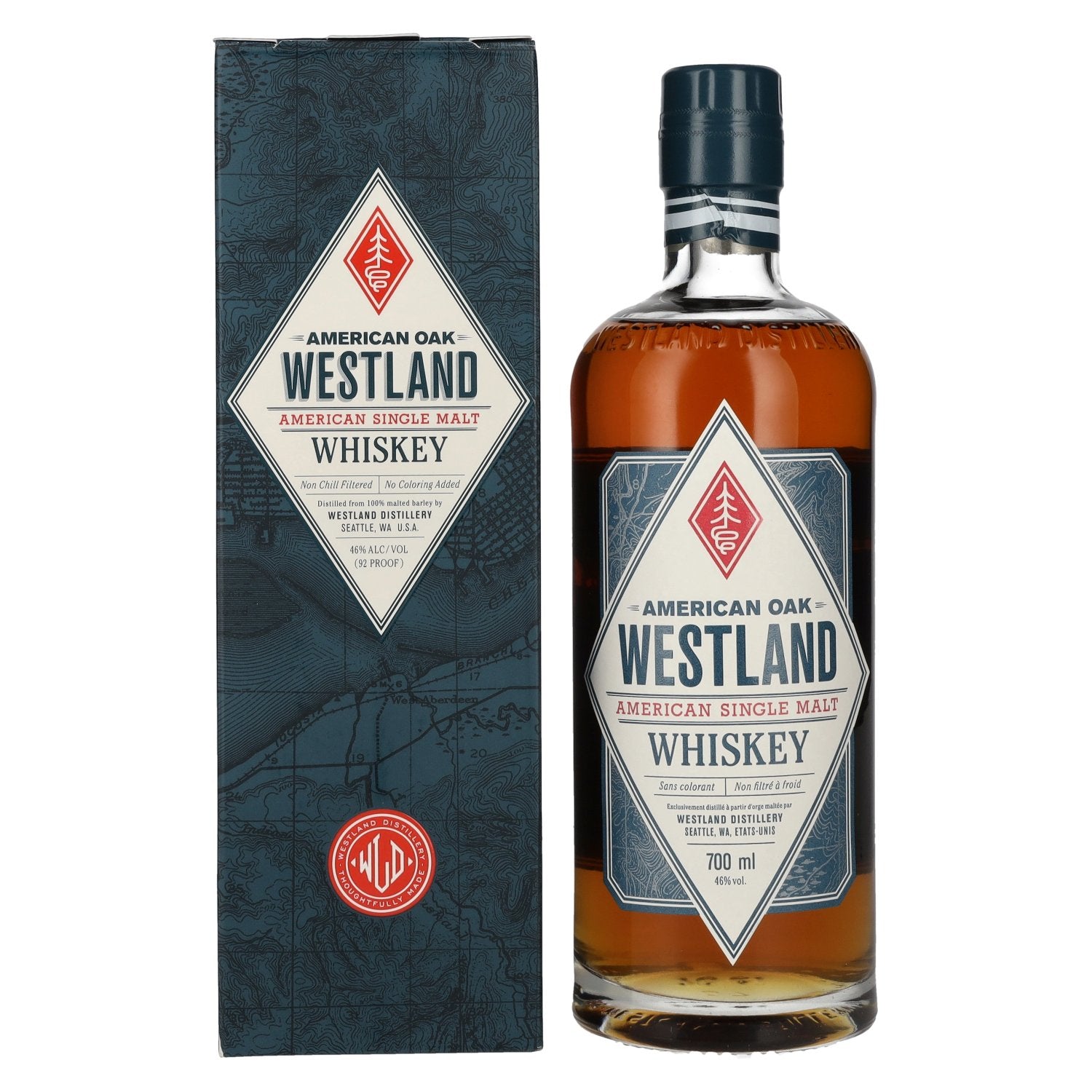 Westland American Single Malt Whiskey 46% Vol. 0,7l in Giftbox