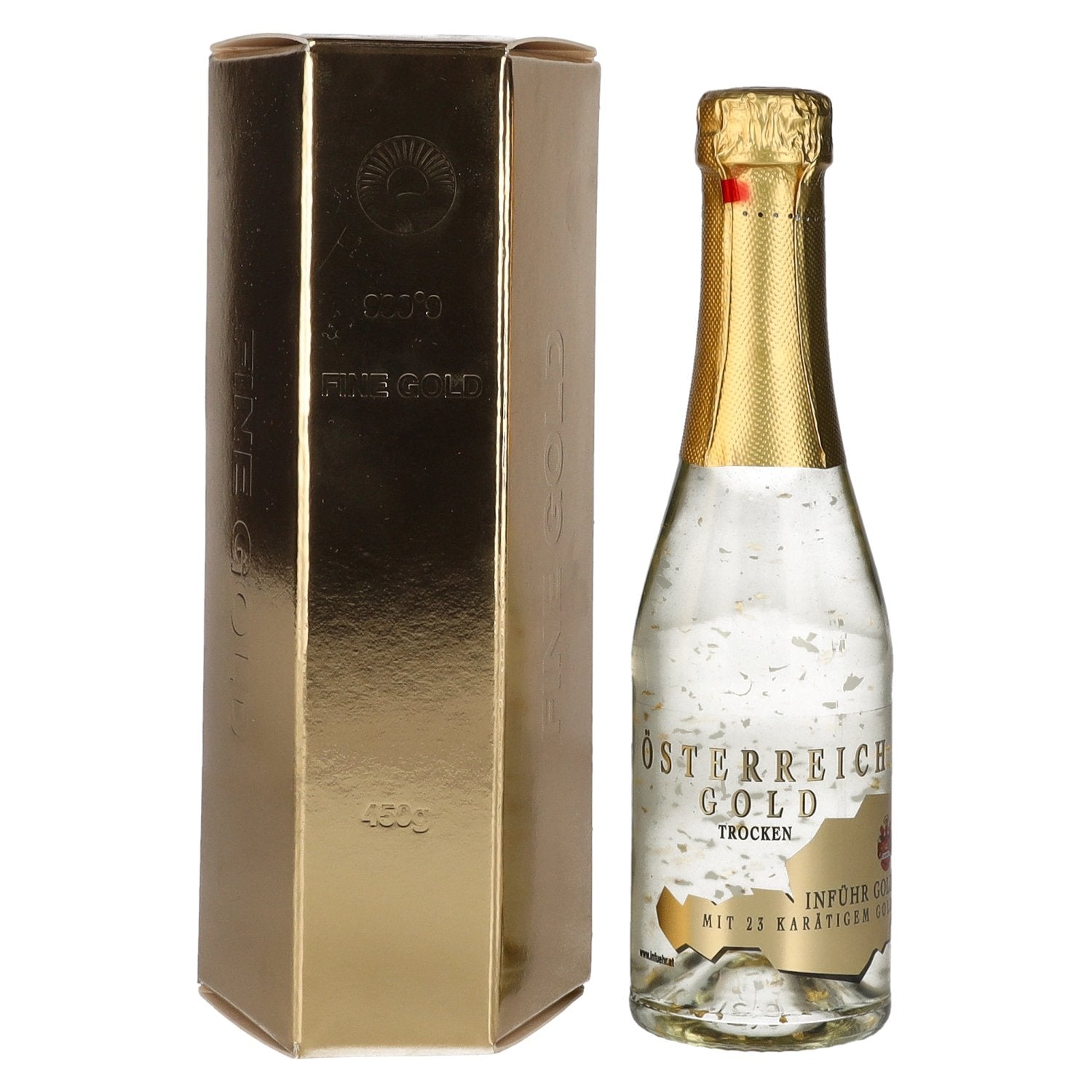 OEsterreich Gold - with 23 Karat Blattgold 9,5% Vol. 0,2l in Giftbox