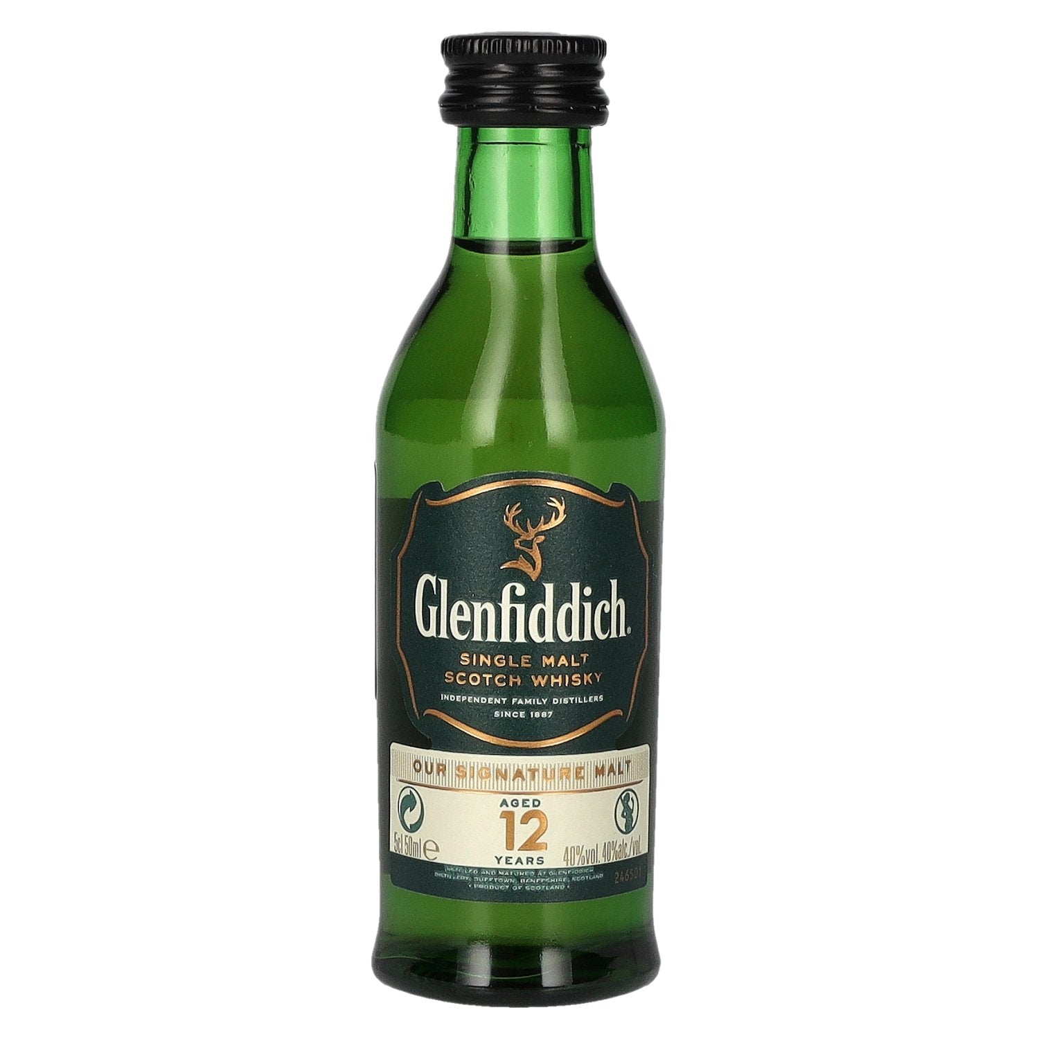 Glenfiddich 12 Years Old Single Malt Scotch Whisky 40% Vol. 0,05l