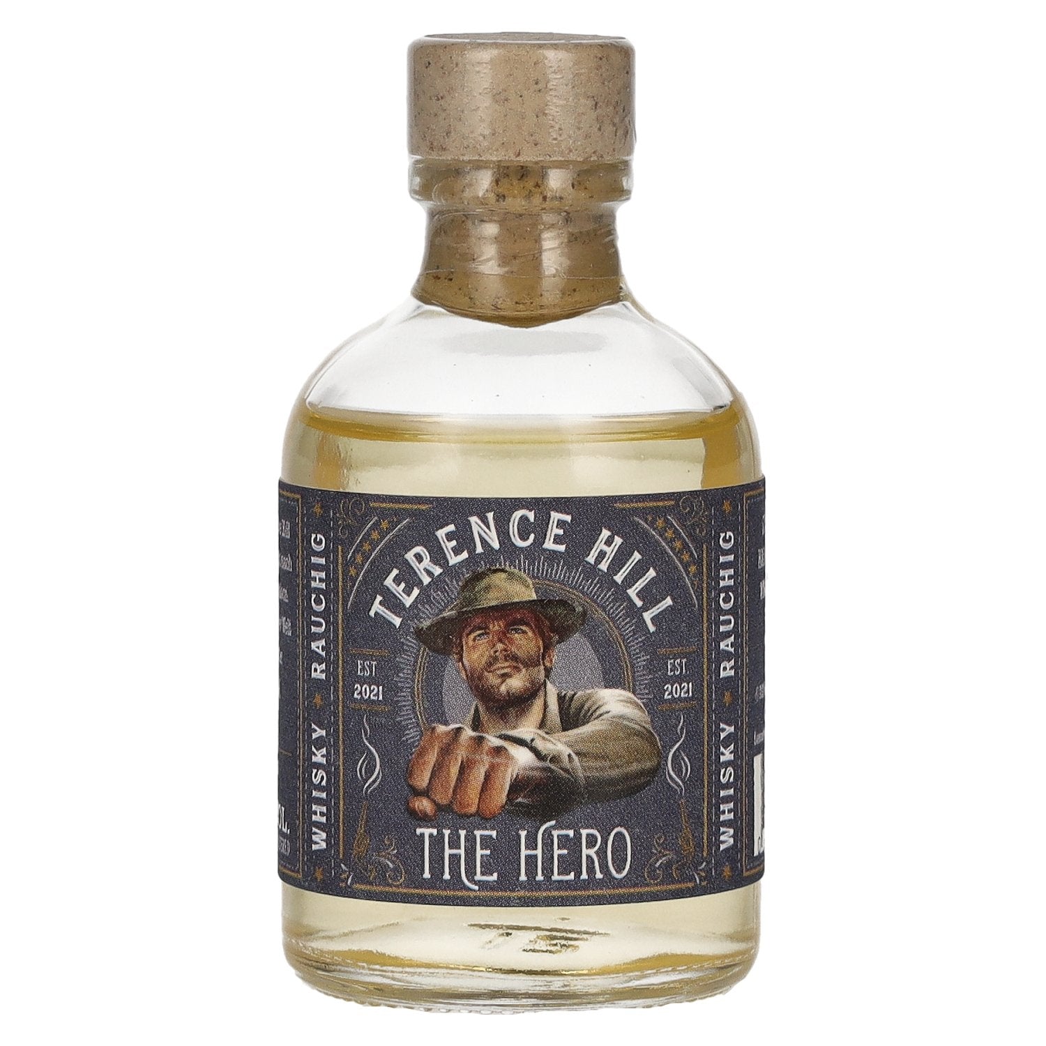 Terence Hill THE HERO Whisky Rauchig 49% Vol. 0,05l