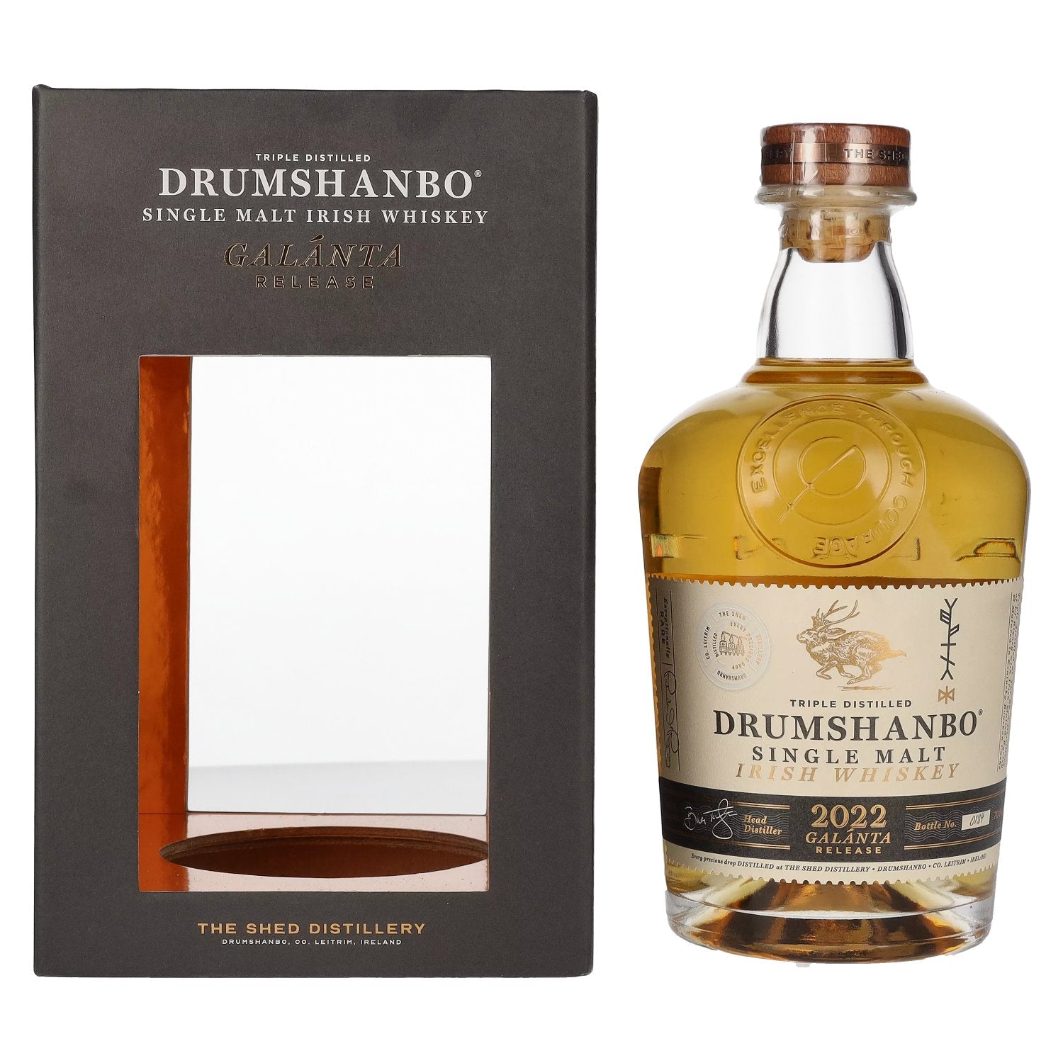 Drumshanbo Single Malt Irish Whiskey GALANTA Release 2022 46% Vol. 0,7l in Giftbox