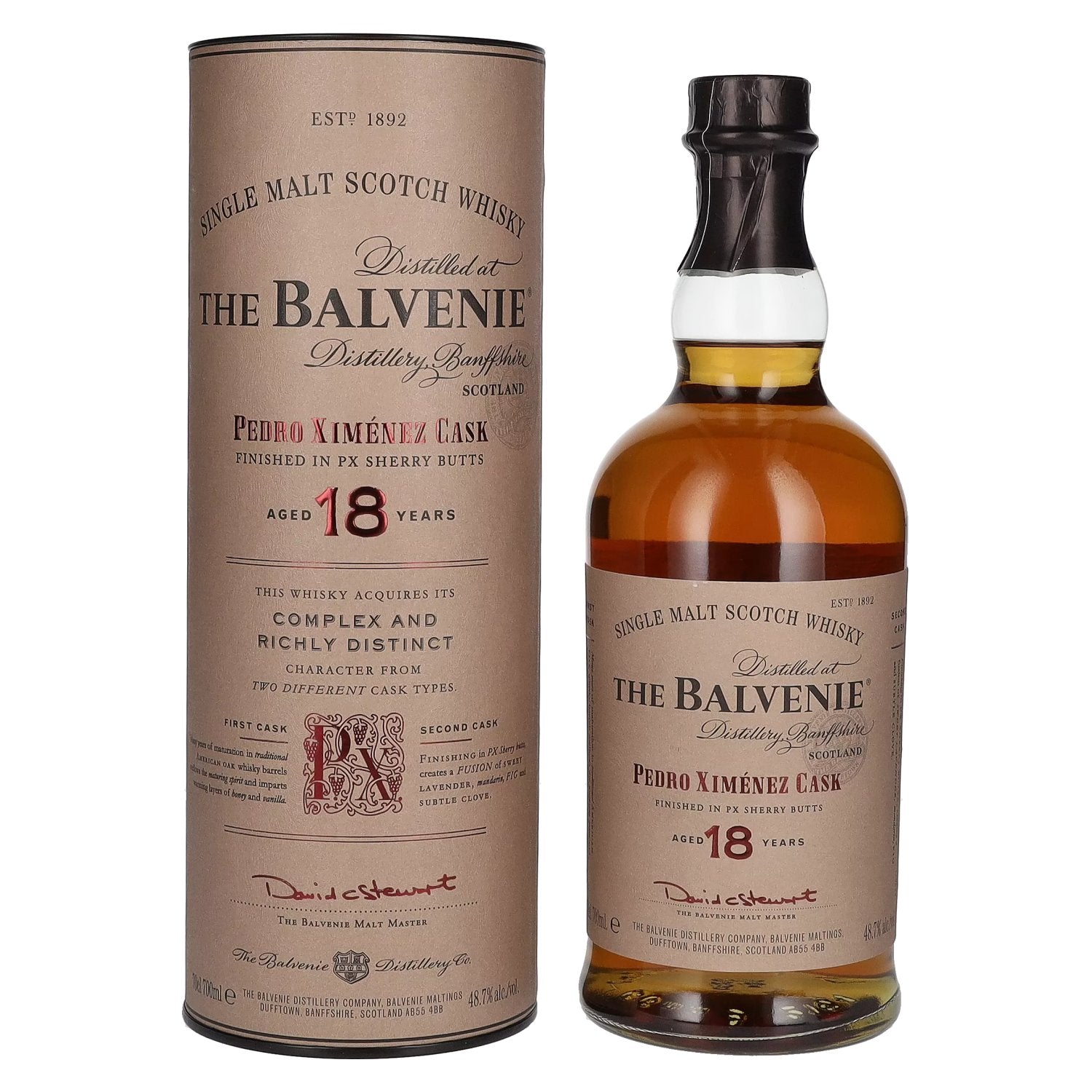 The Balvenie 18 Years Old Pedro Ximenez Cask 48,7% Vol. 0,7l in Giftbox