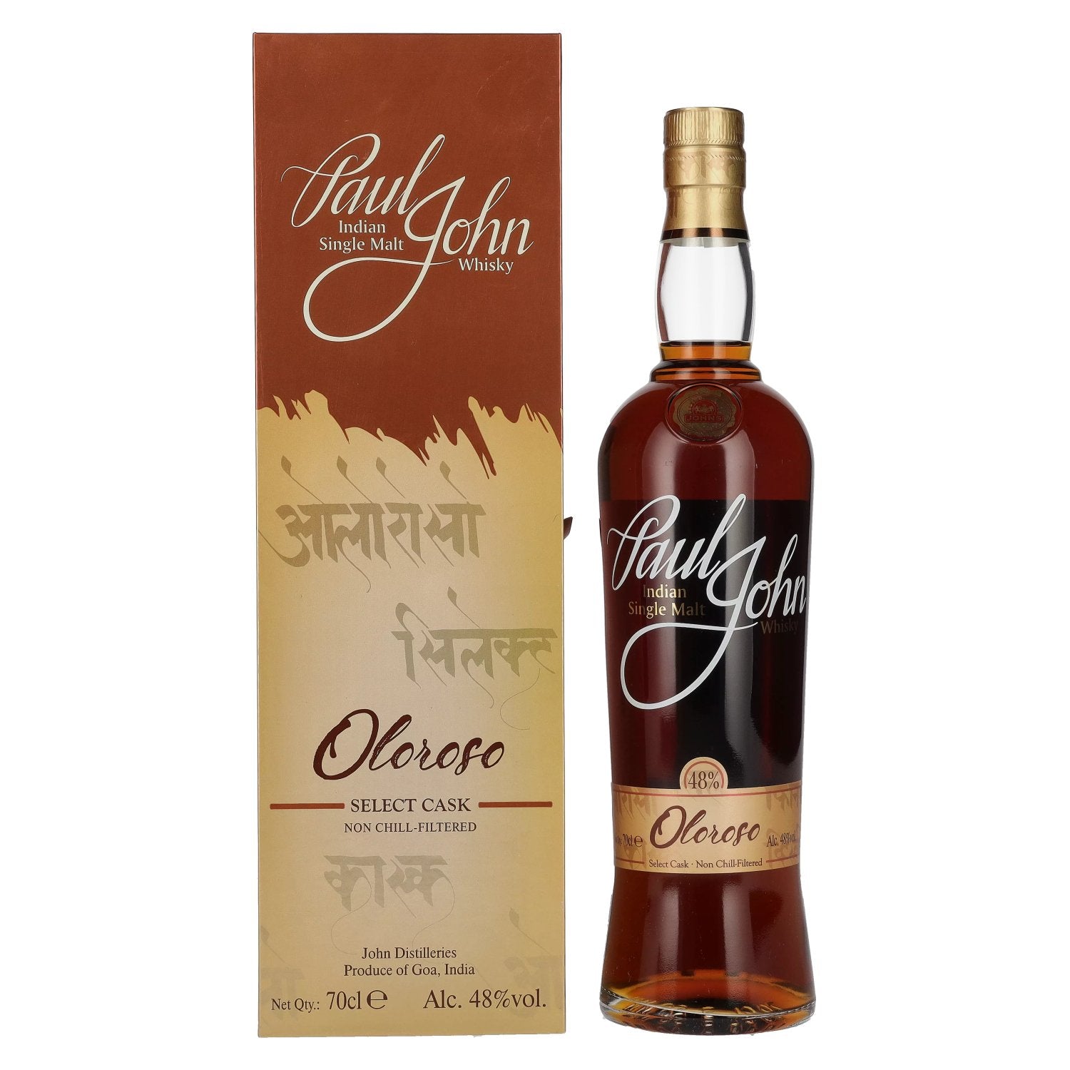 Paul John OLOROSO SELECT CASK Indian Single Malt Whisky 48% Vol. 0,7l in Giftbox