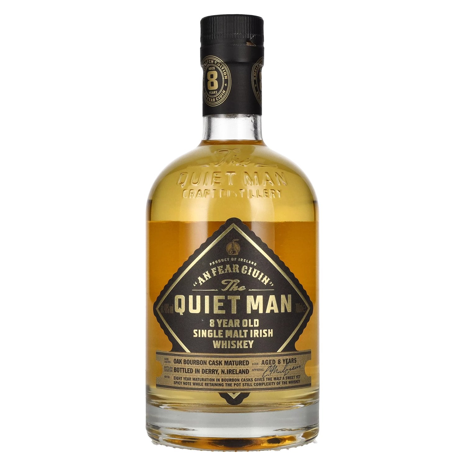 The Quiet Man AN FEAR CIUIN 8 Year Old Single Malt Irish Whiskey 40% Vol. 0,7l