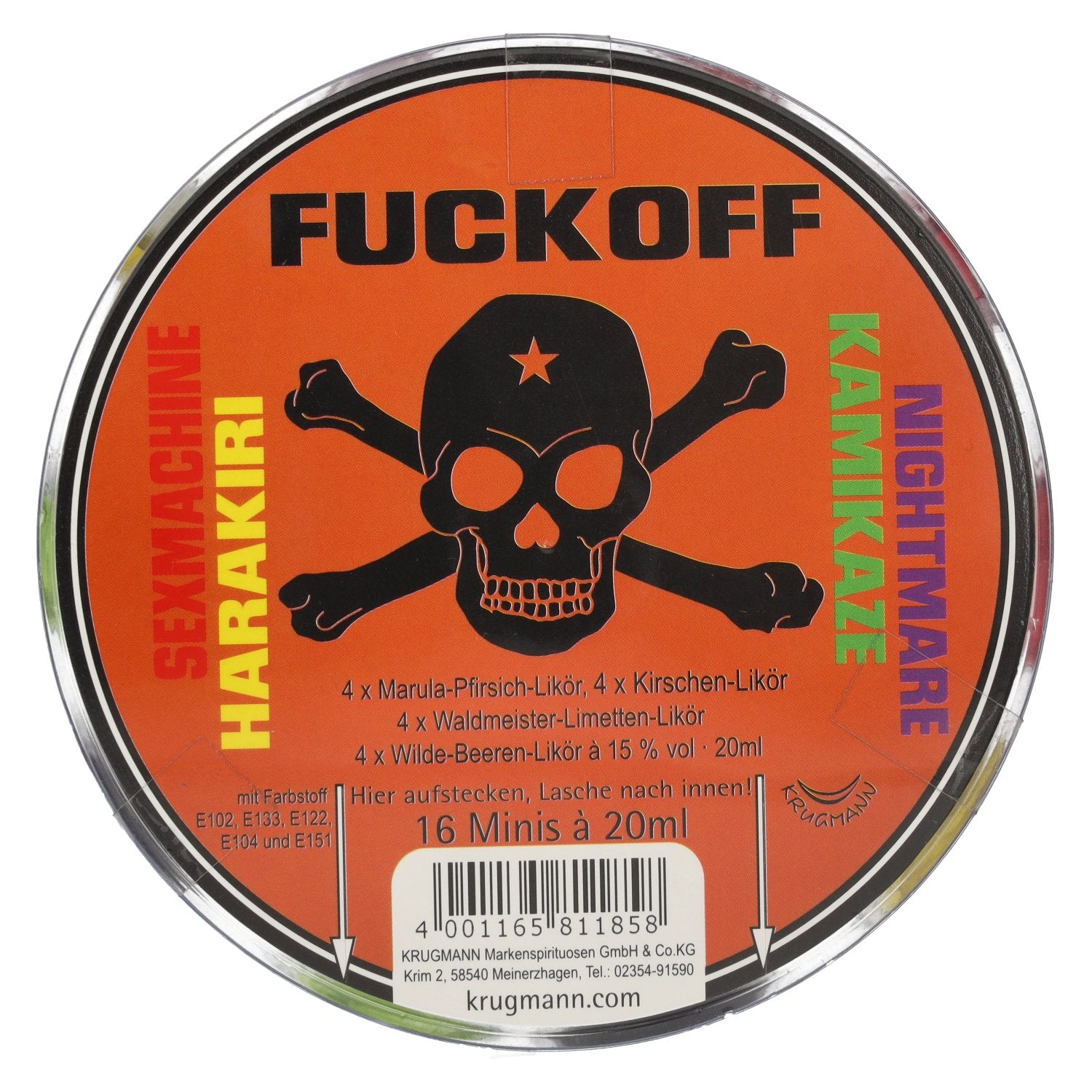 Krugmann Fuckoff Likoer Mix 15% Vol. 16x0,02l