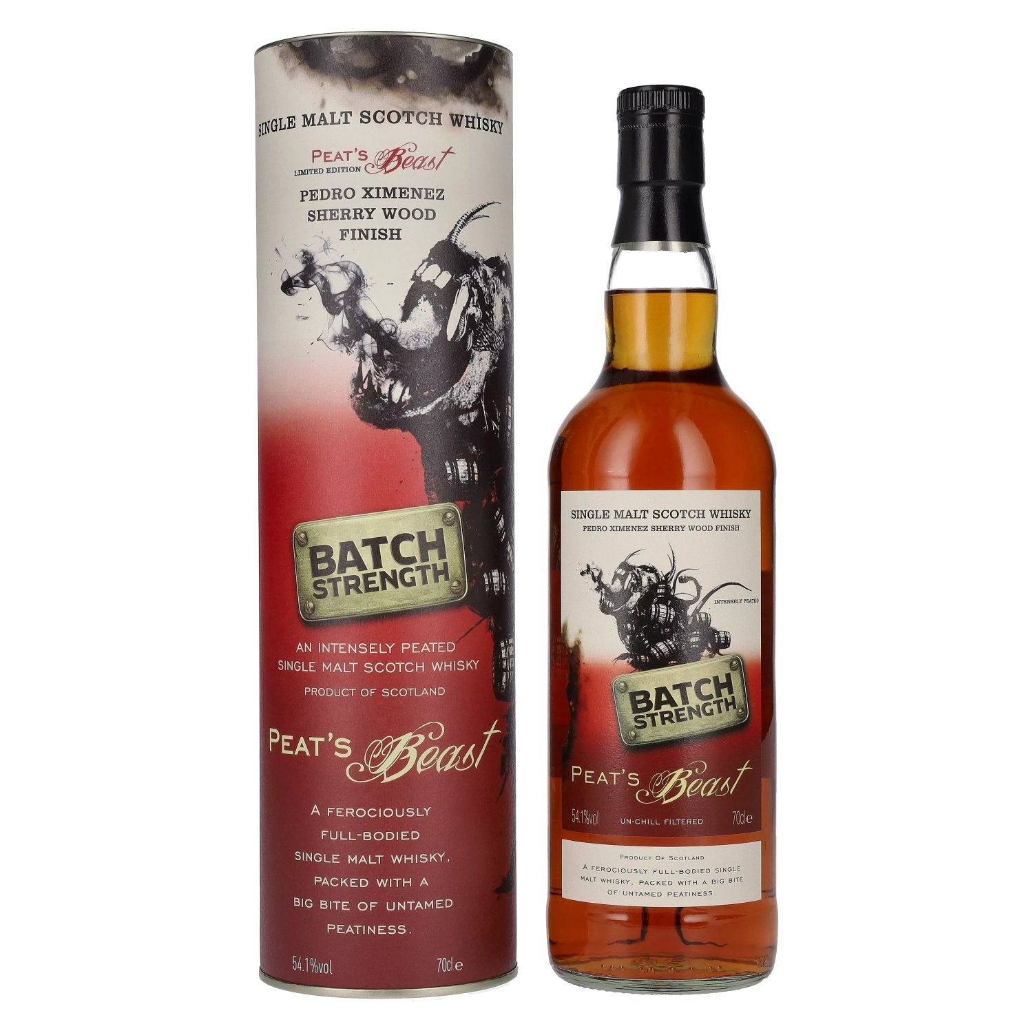 Peat's Beast BATCH STRENGTH Pedro Ximenez Sherry Wood Finish 54,1% Vol. 0,7l in Giftbox