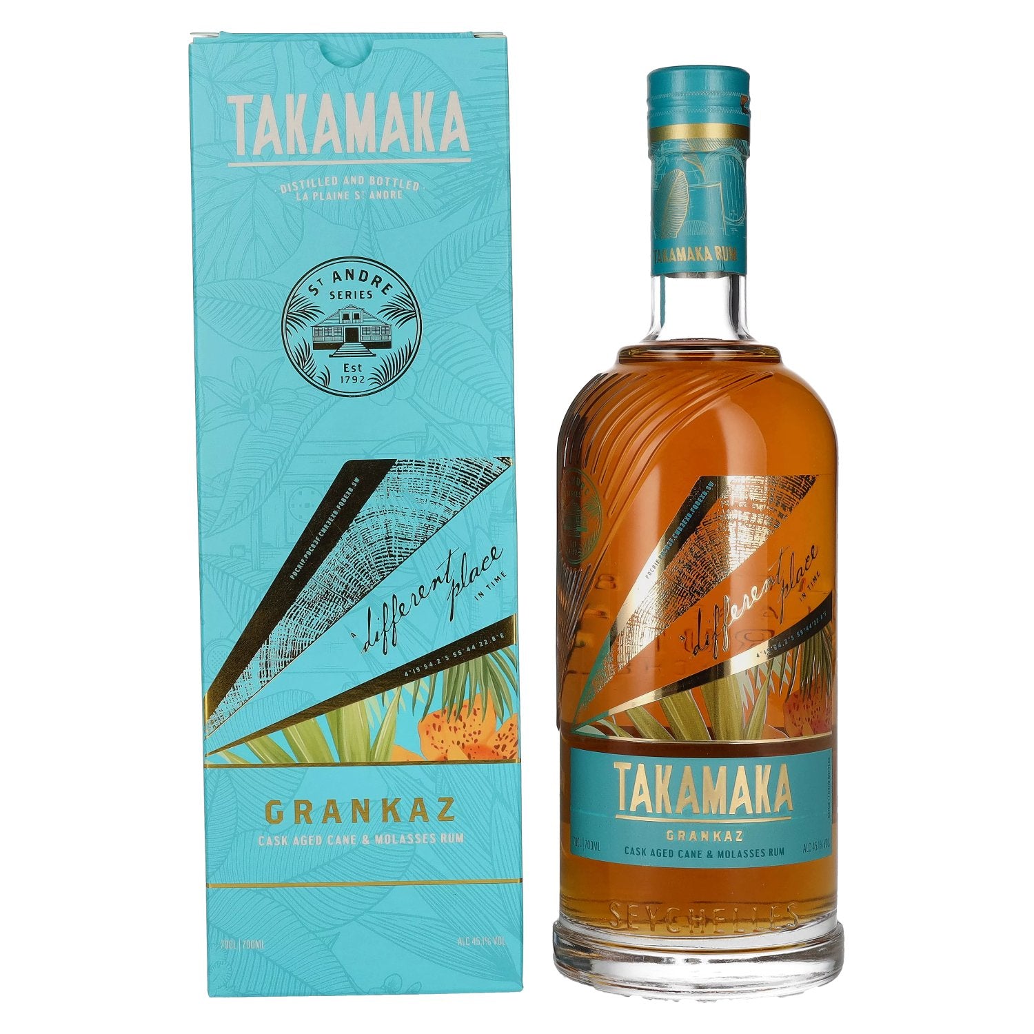 Takamaka GRANKAZ Rum 45,1% Vol. 0,7l in Giftbox