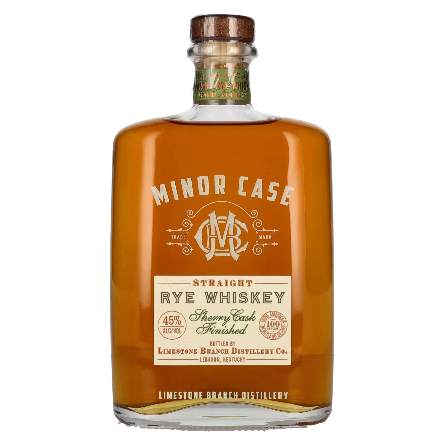 Minor Case Straight RYE WHISKEY Sherry Cask Finished 45% Vol. 0,7l